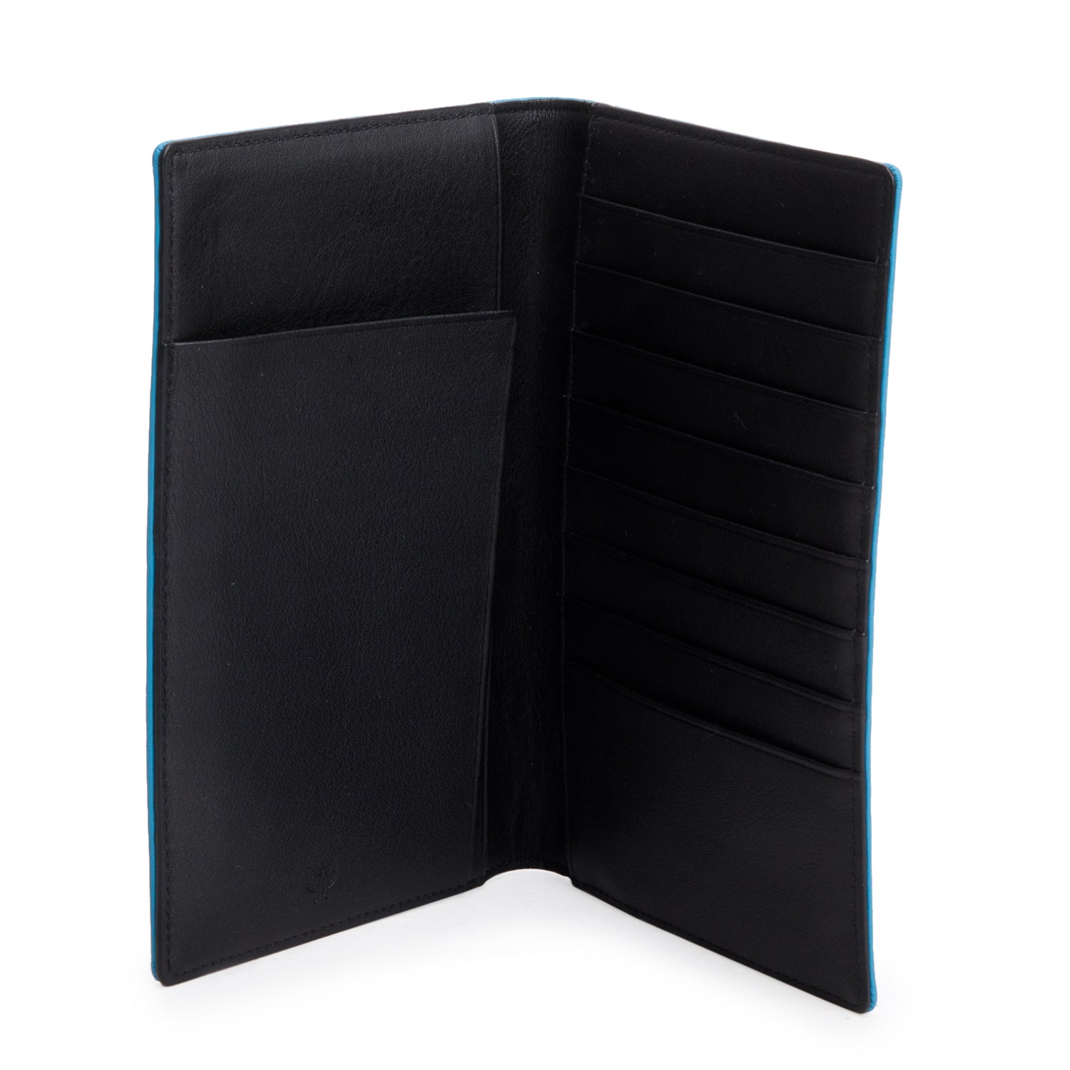 MCM Blue Visetos Small Ottomar Passport Holder