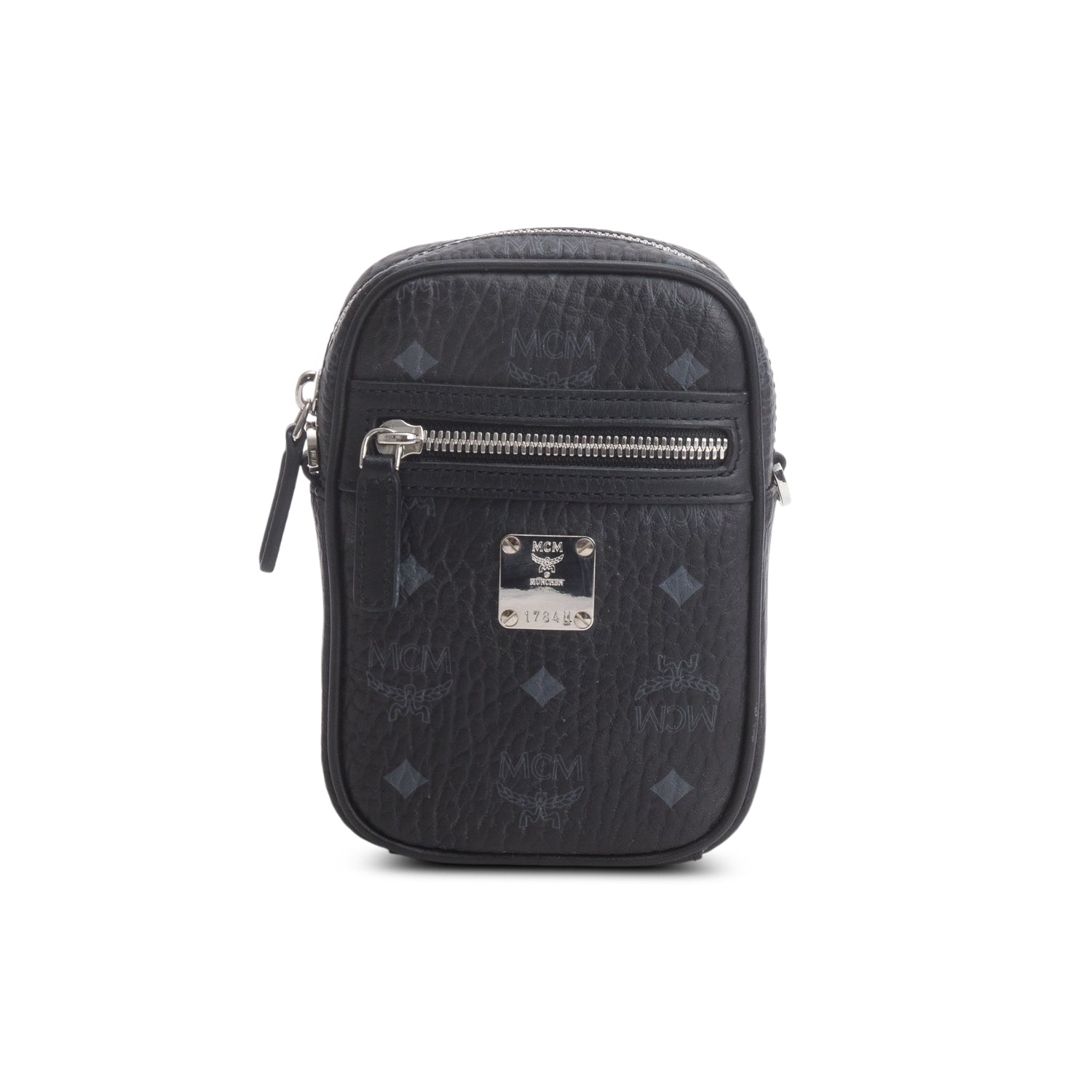 MCM Black Visetos Klassik Crossbody Bag w/ Pouch