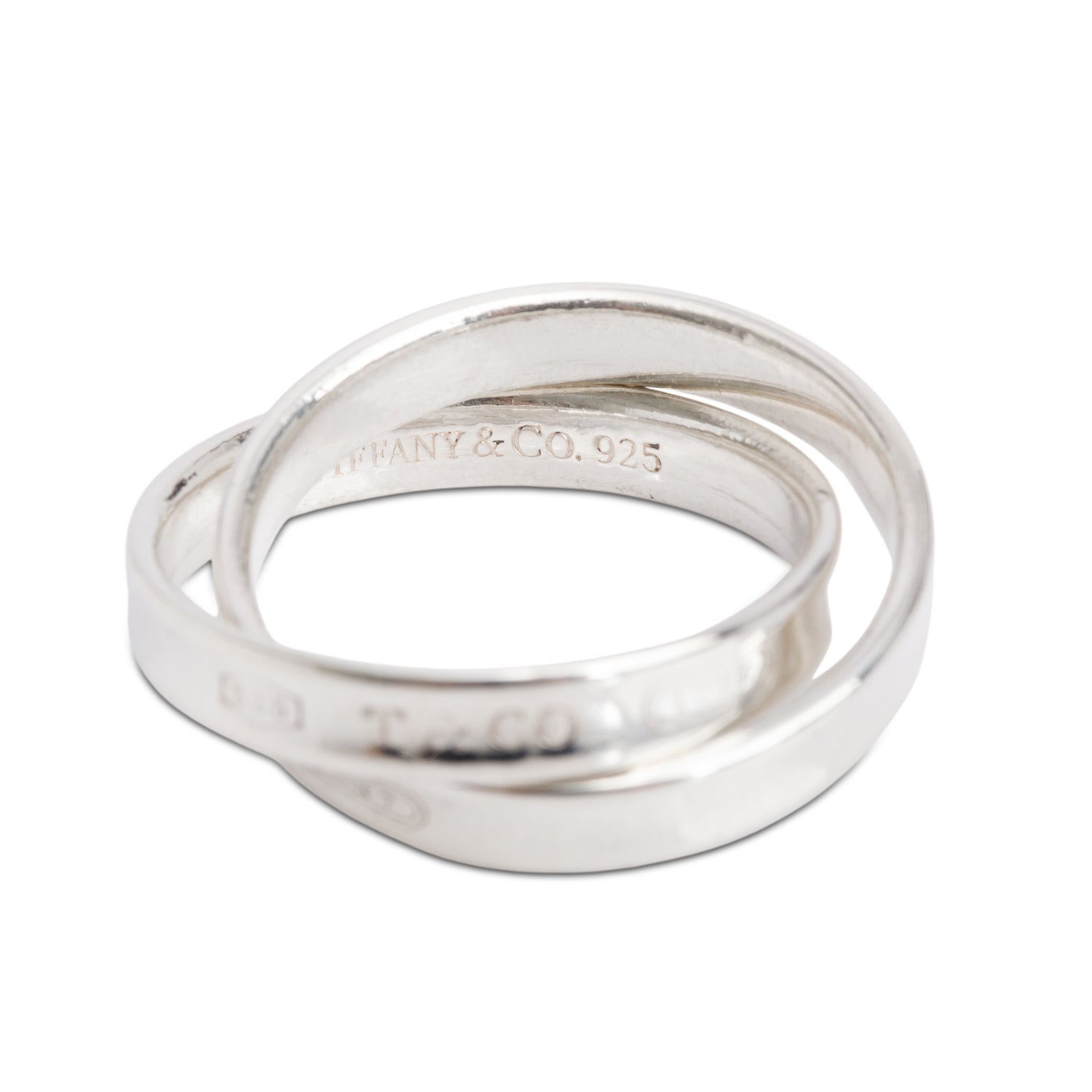 Tiffany & Co. Sterling Silver 1837 Interlocking Circles Ring, Size 6.75