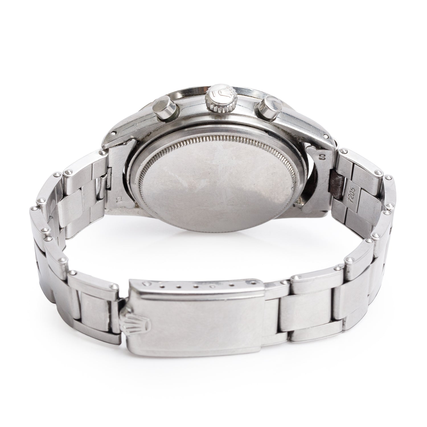 Rolex Vintage Stainless Steel Daytona Cosmograph 37 MM Chronograph Manual Winding Watch Black Dial 6239