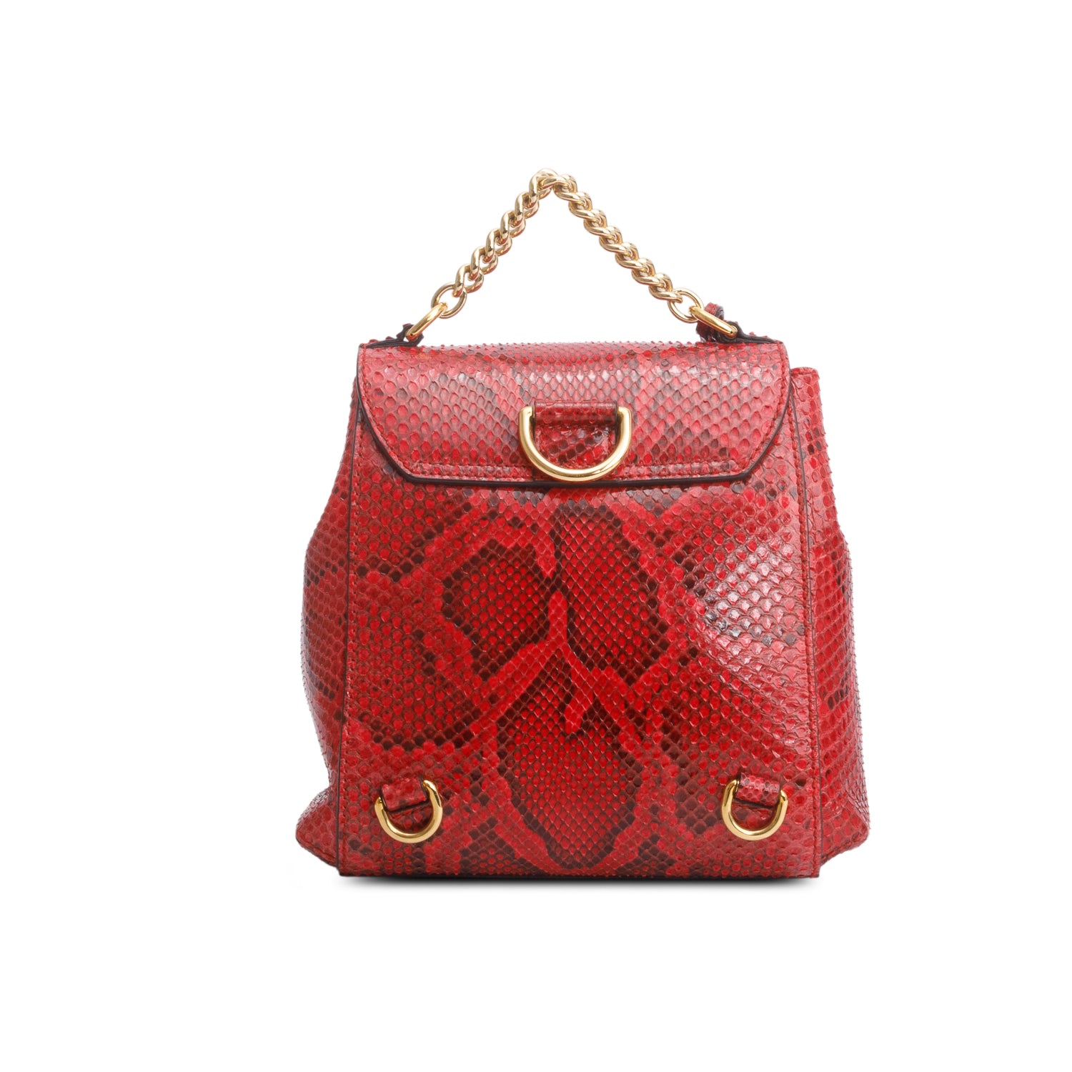 Gucci Red Python Padlock Mini Backpack