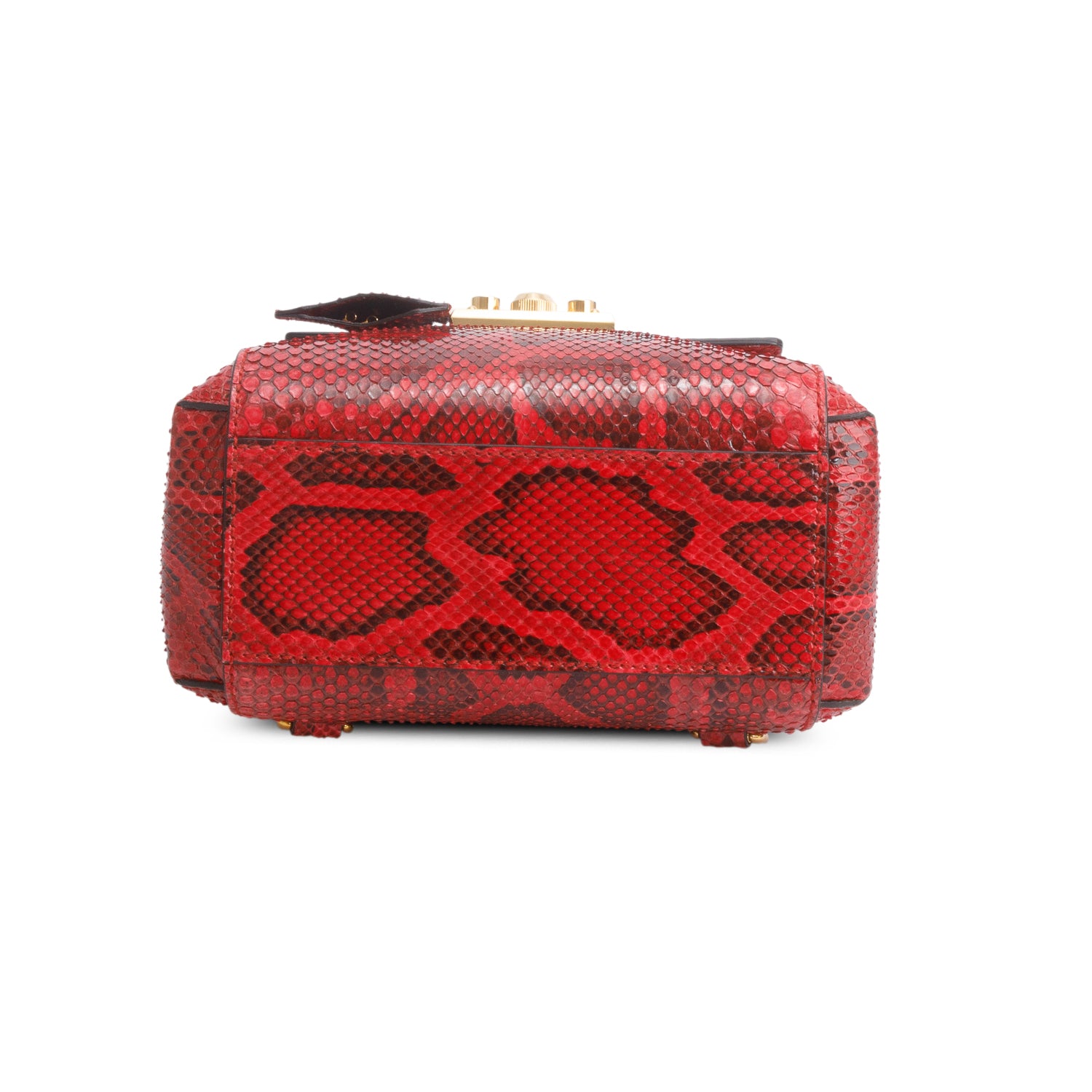 Gucci Red Python Padlock Mini Backpack