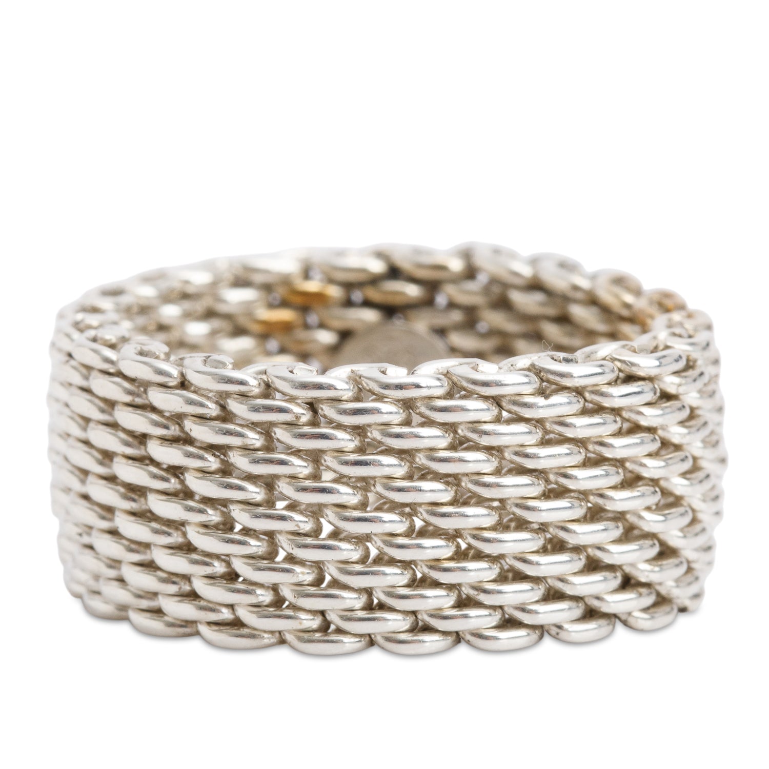Tiffany & Co. Sterling Silver Somerset Mesh Ring, Size 9.25
