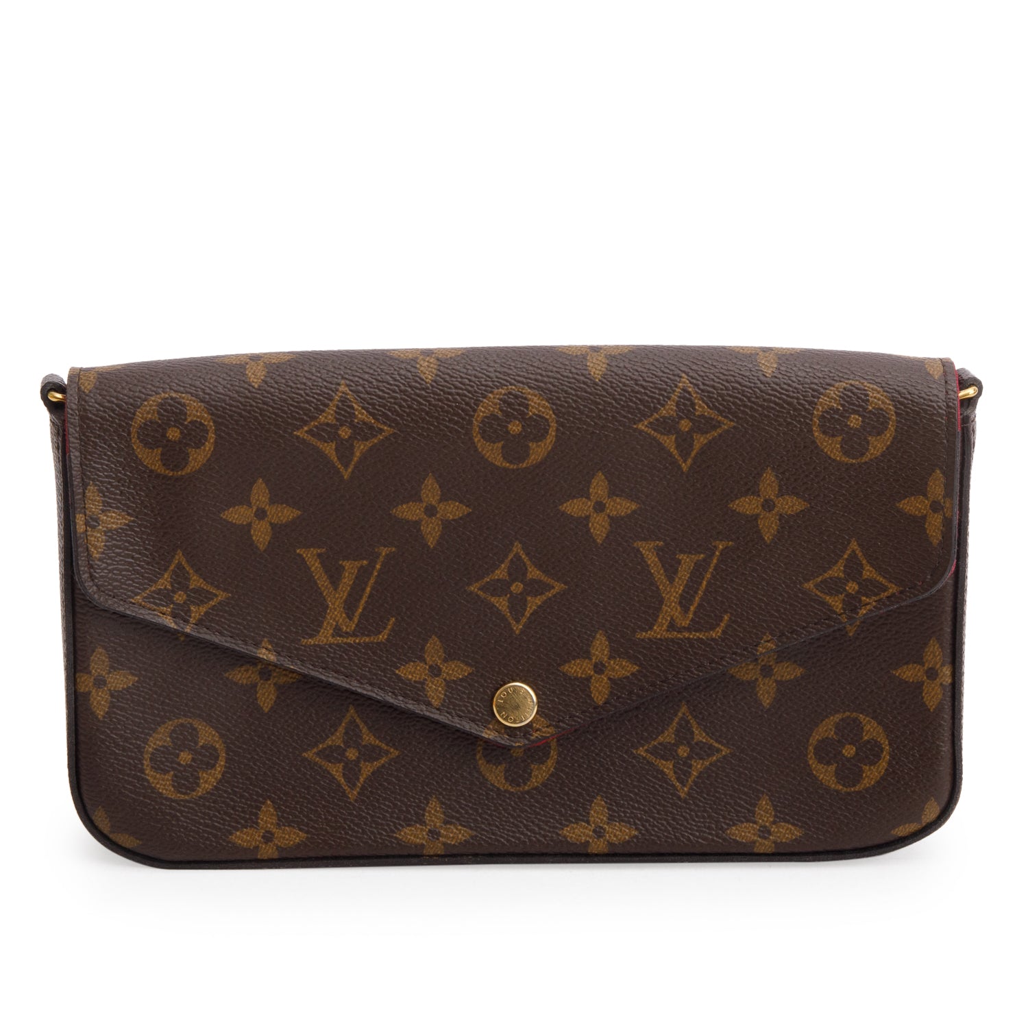 Louis Vuitton Fuschia Monogram Pochette Felicie Wallet on Chain w/ Inserts & Box
