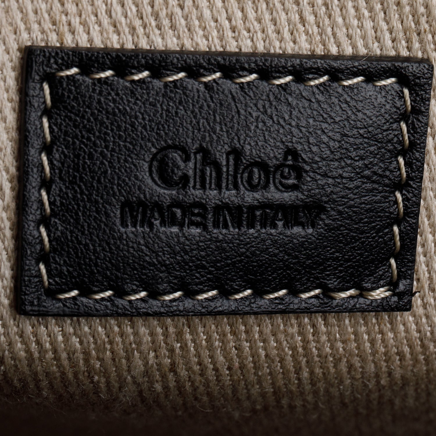 Chloe Blue Calfskin Linen Medium Denim Woody Tote Bag