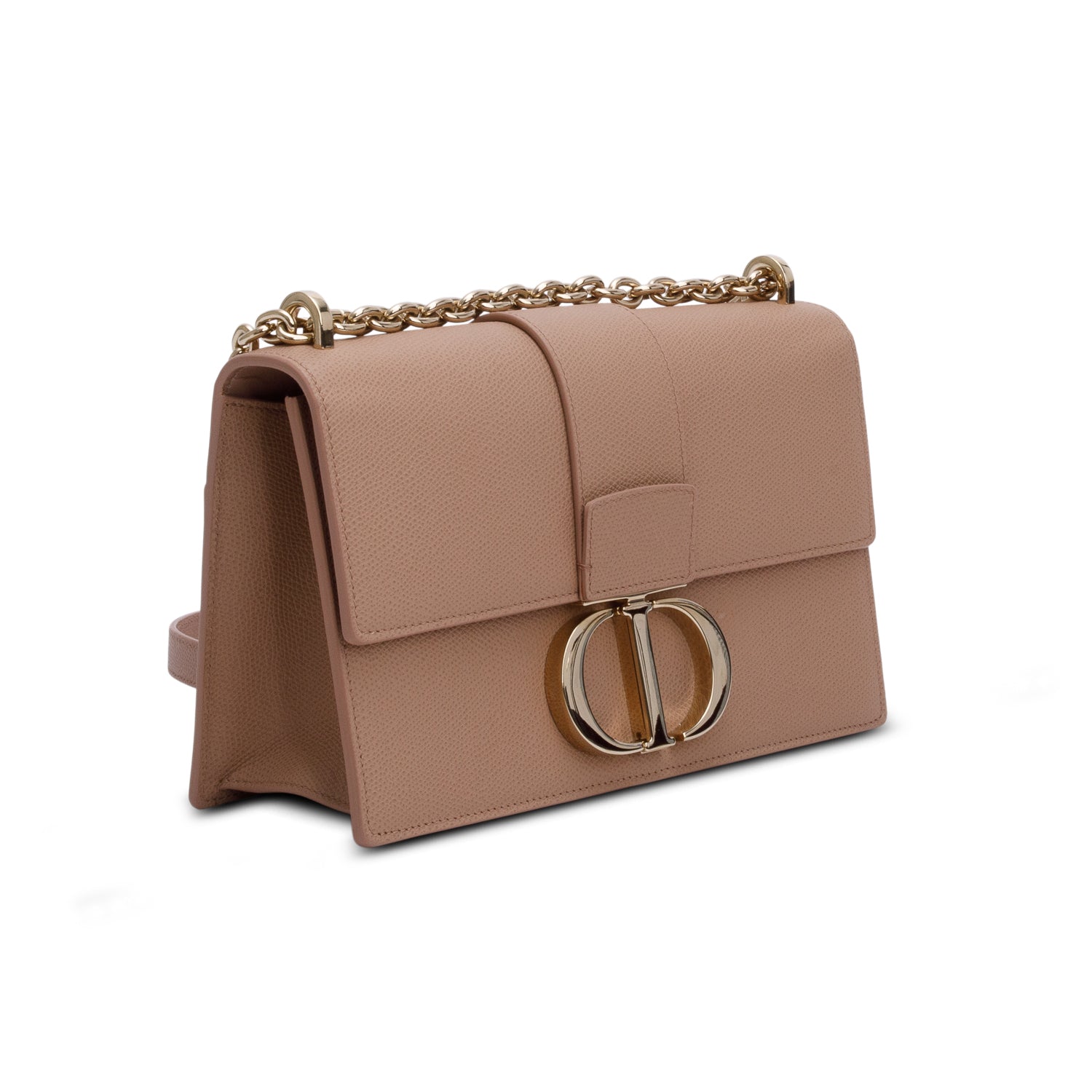 Christian Dior Pink Grained Calfskin 30 Montaigne Flap Bag w/ Box & Authenticity Card