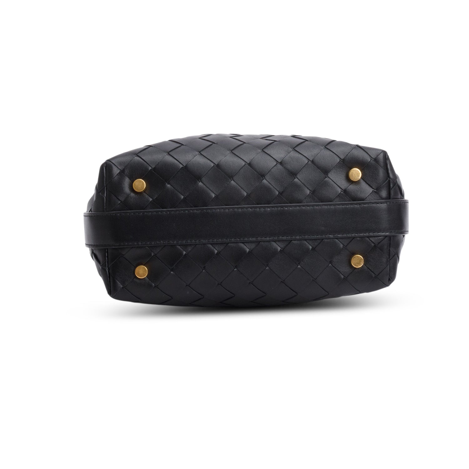 Bottega Veneta Black Calfskin Nappa Intrecciato Mini Wallace