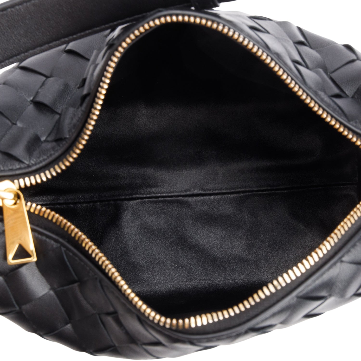 Bottega Veneta Black Calfskin Nappa Intrecciato Mini Wallace