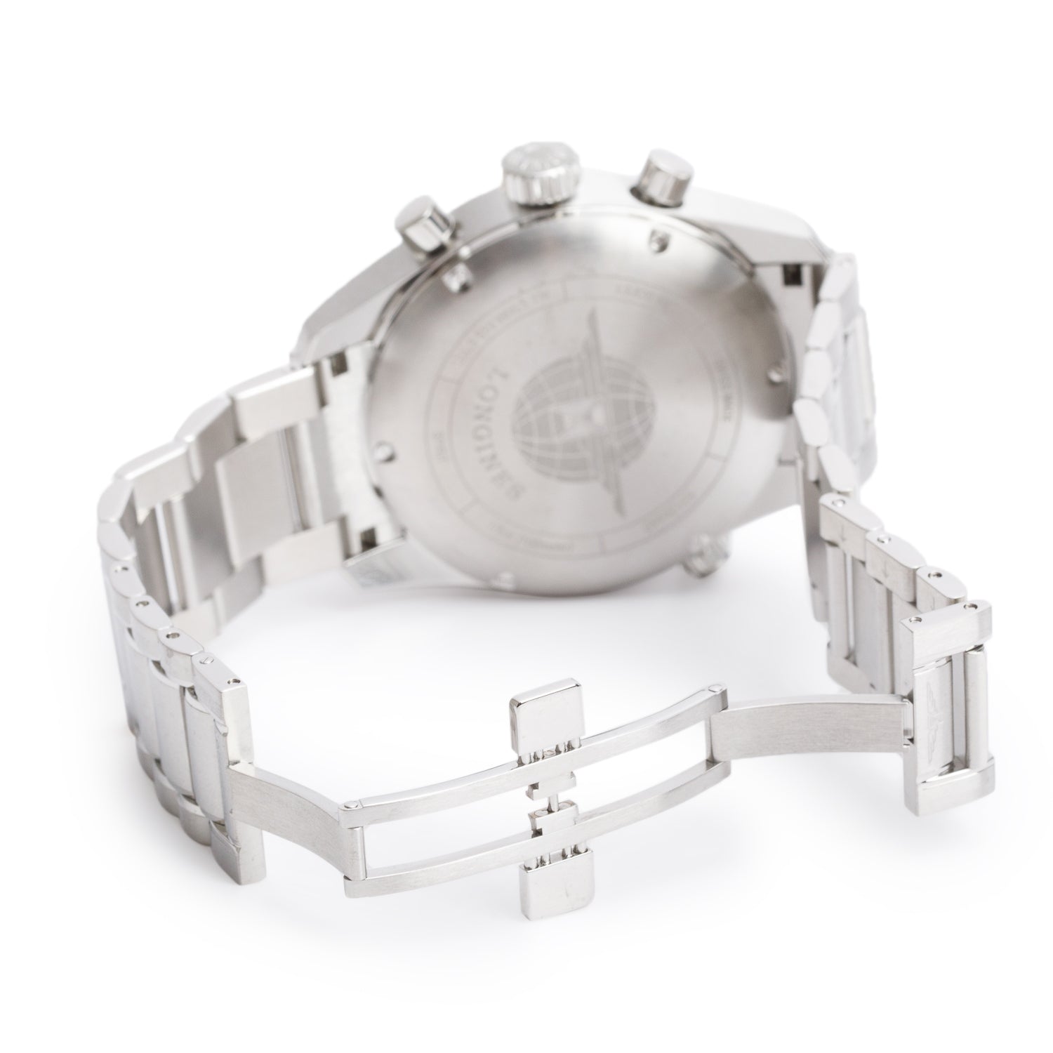 Longines Stainless Steel Spirit 42 MM Automatic Chronograph Watch Black Dial w/ Box & Papers