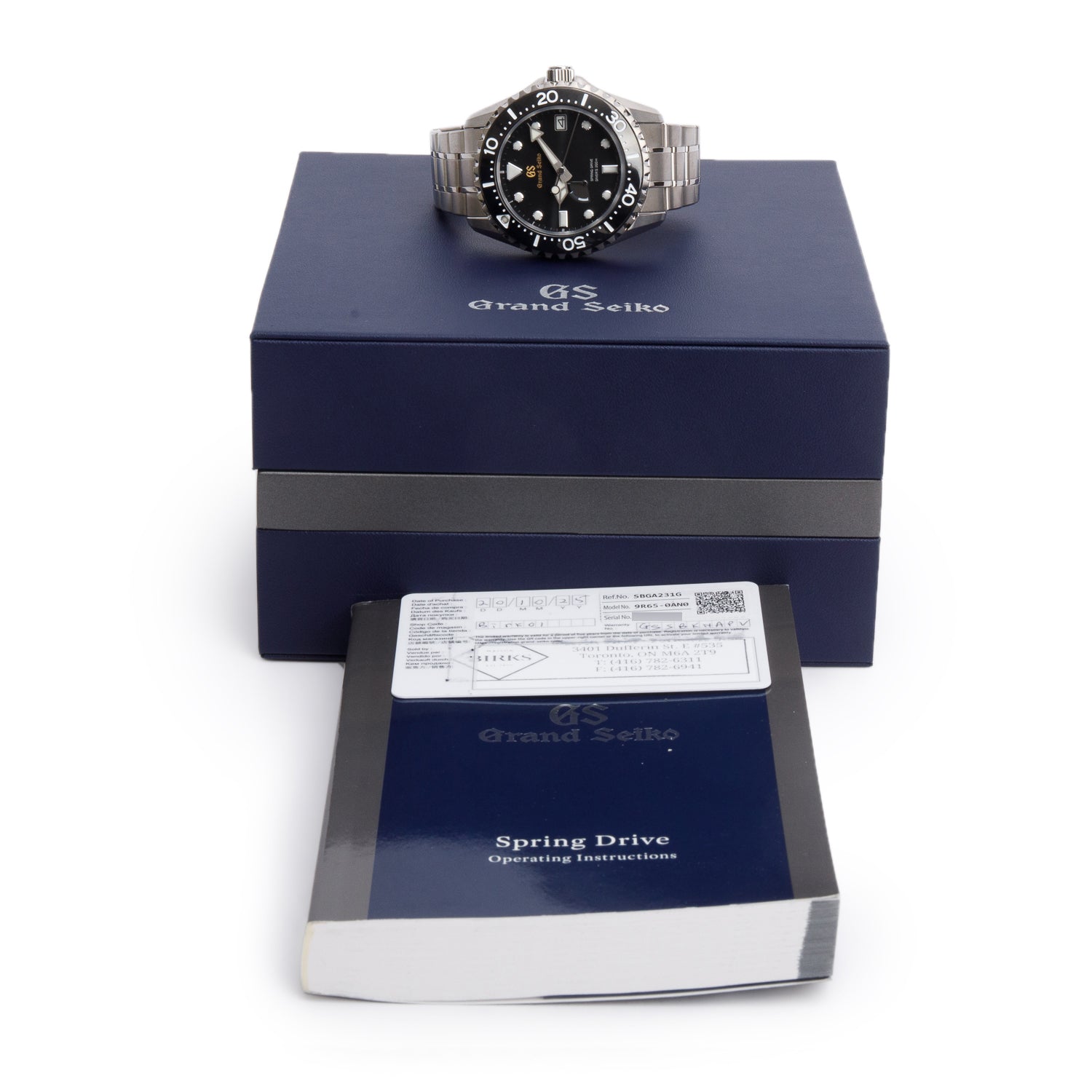 Grand Seiko 2025 Titanium Sport Collection GS 44 mm Spring Drive Automatic Watch Black Dial SBGN029G w/ Box & Papers