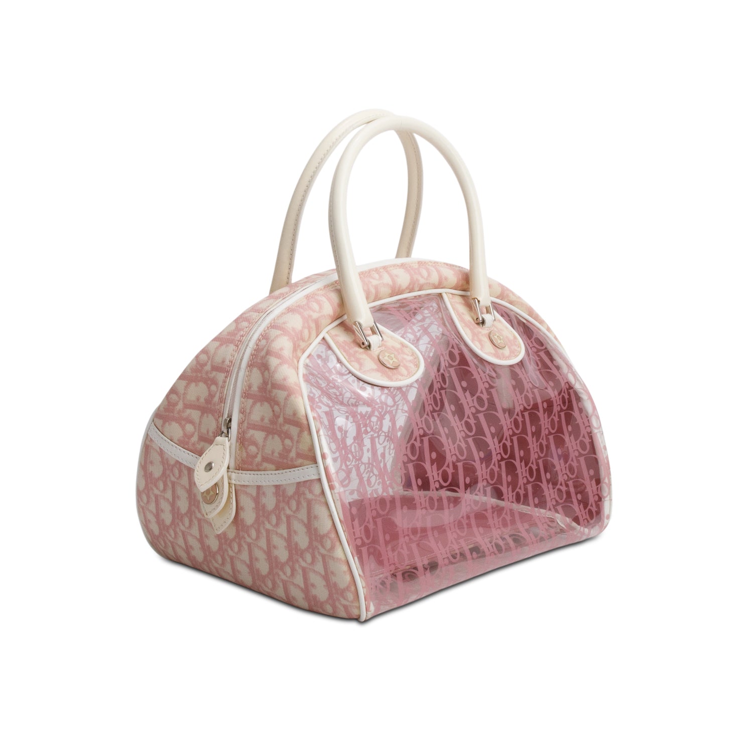 Christian Dior Pink Vinyl Diorrissimo Girly Bowler Bag