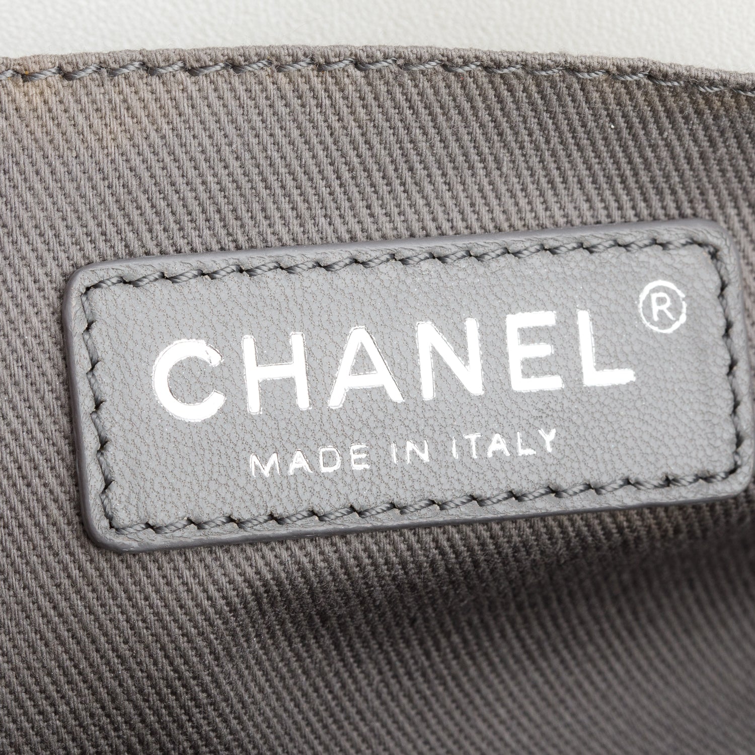 Chanel Pearly White Quilted Lambskin Leather Medium Boy Bag w/ Box