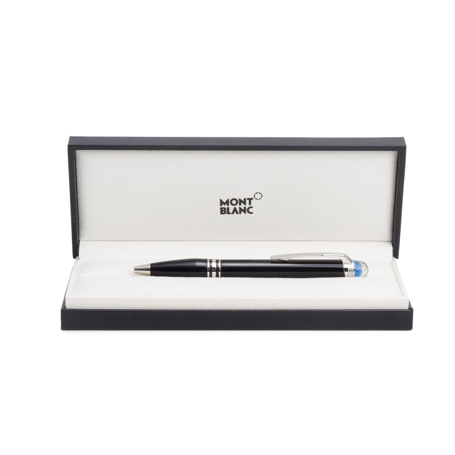 Montblanc StarWalker Platinum Coated Black Prescious Resin Ballpoint Pen w/ Box