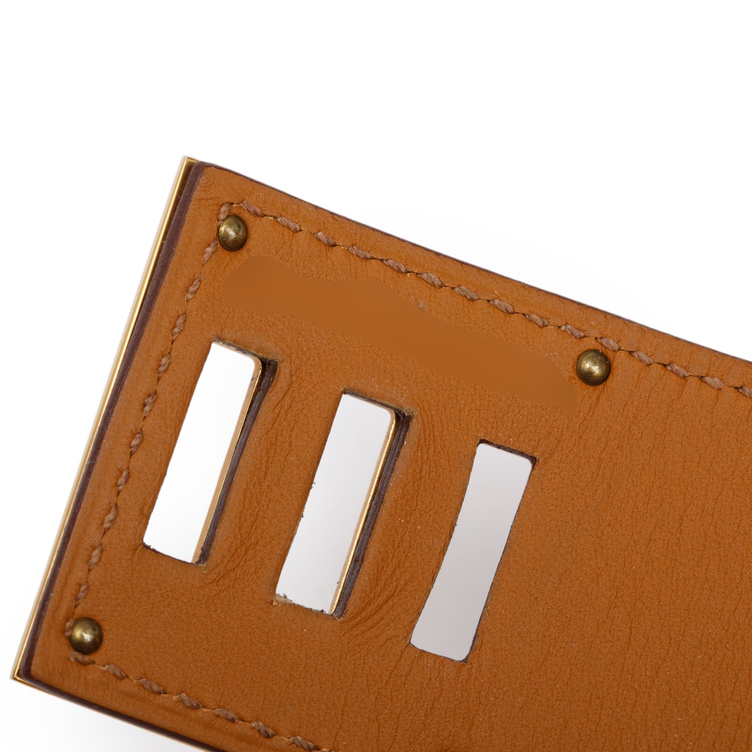 Hermes Gold-Plated Brown Lizard Kelly Dog Bracelet