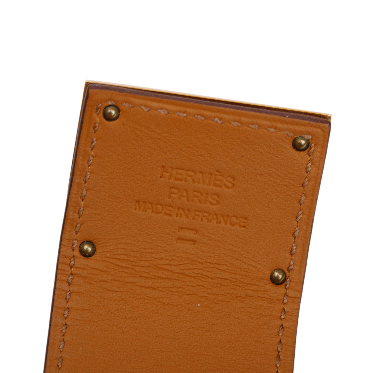 Hermes Gold-Plated Brown Lizard Kelly Dog Bracelet