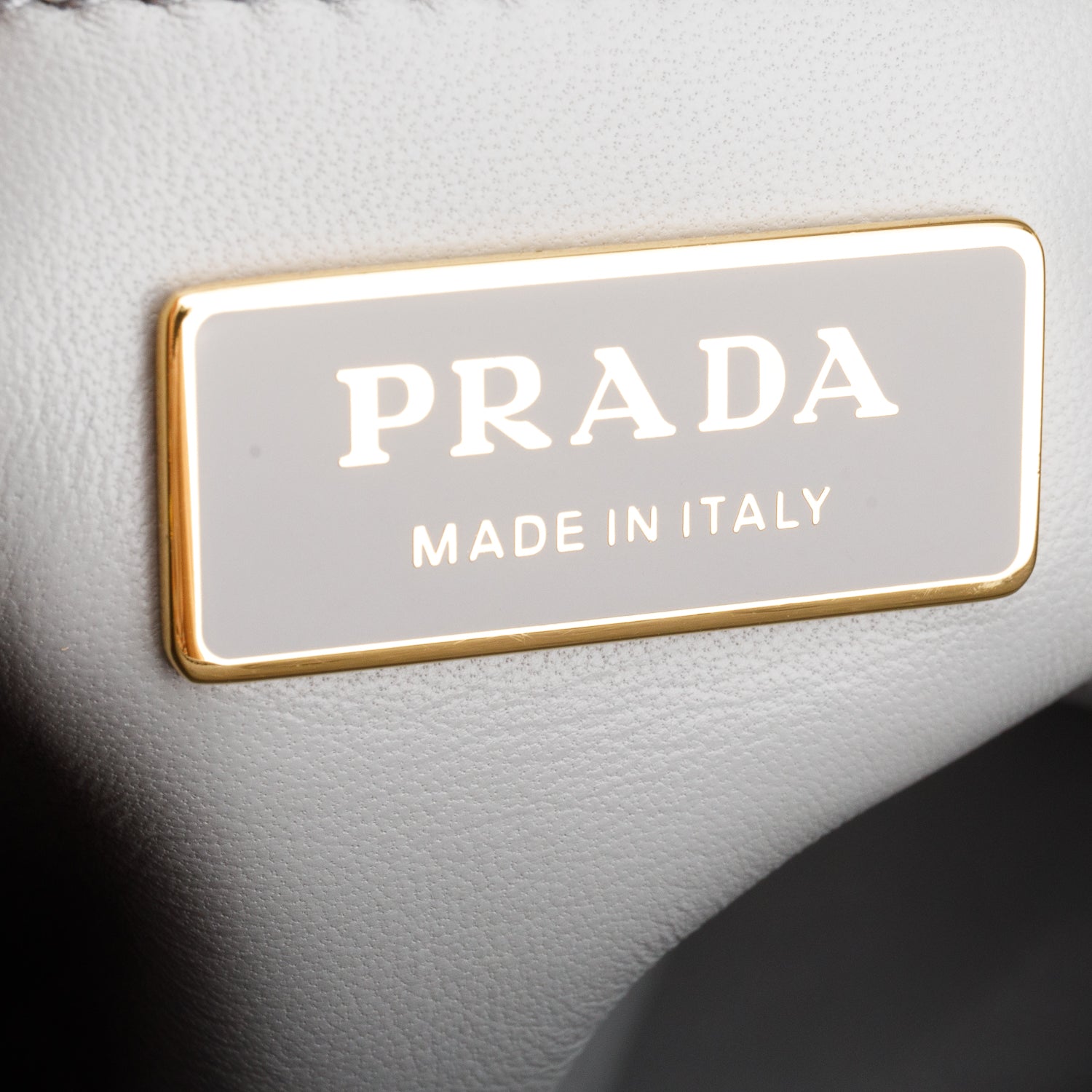 Prada Grey Ostrich Leather Small Double Zip Galleria