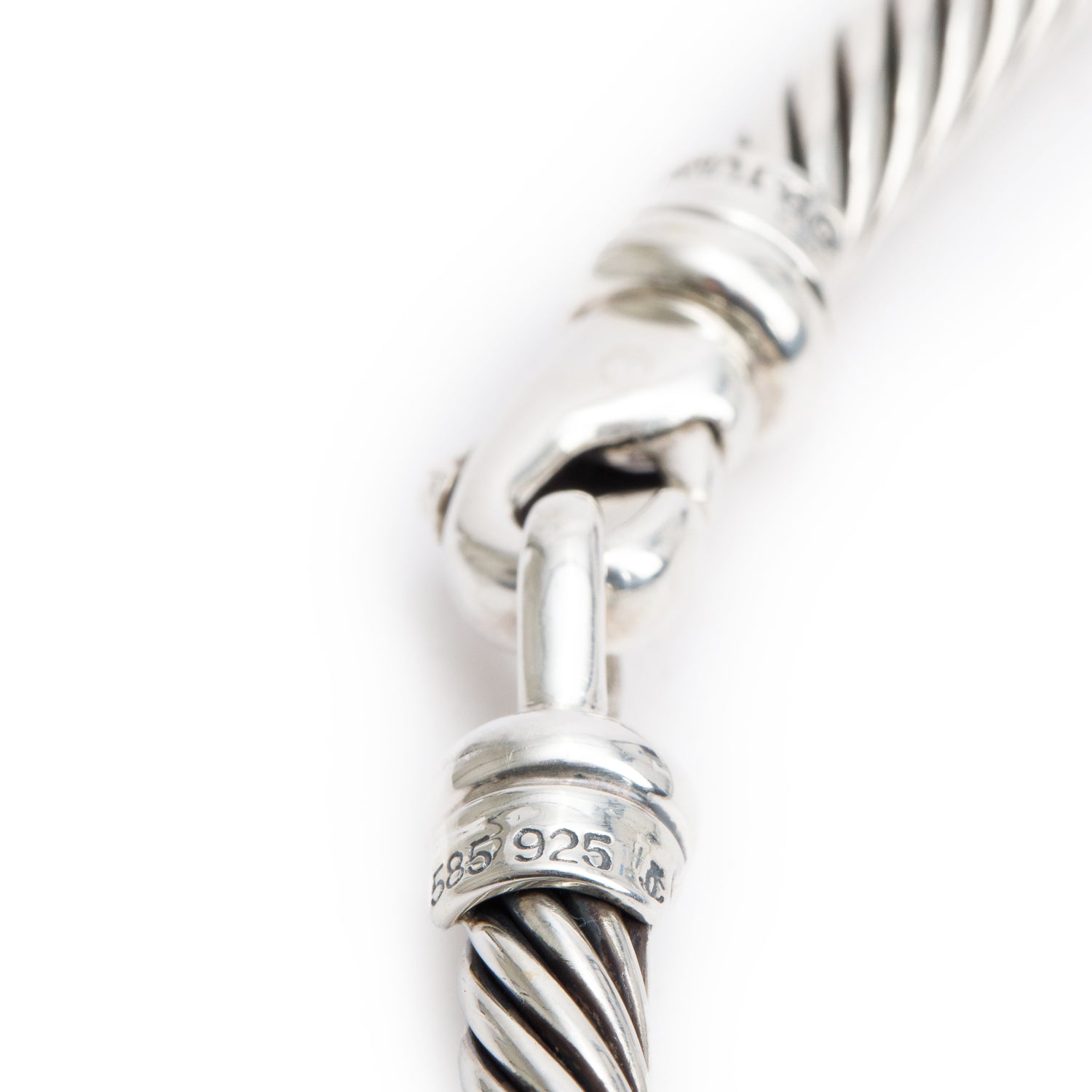 David Yurman Sterling Silver & 14k Yellow Gold Triple X Cable Collar Necklace