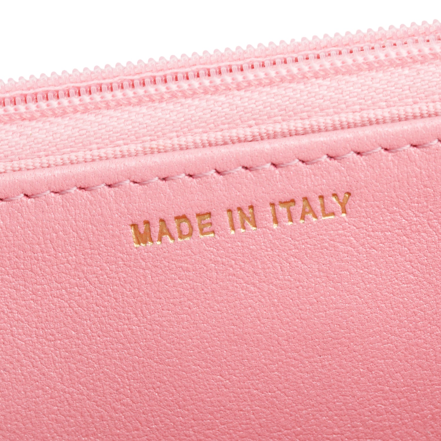 Chanel Pink Cloudy Pearly Goatskin Quilted Wallet on Chain