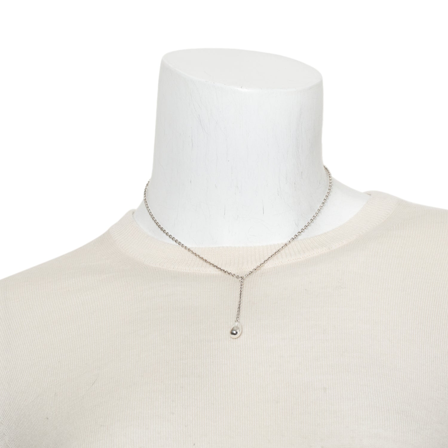 Tiffany & Co. Elsa Peretti Sterling Silver 15 MM Teardrop Pendant Necklace