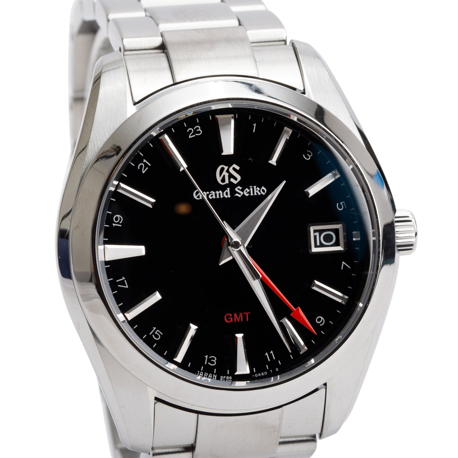 Grand Seiko 2021 Stainless Steel Heritage 40 MM GMT Quartz Watch Black Dial w/ Box, Papers & Extra Strap