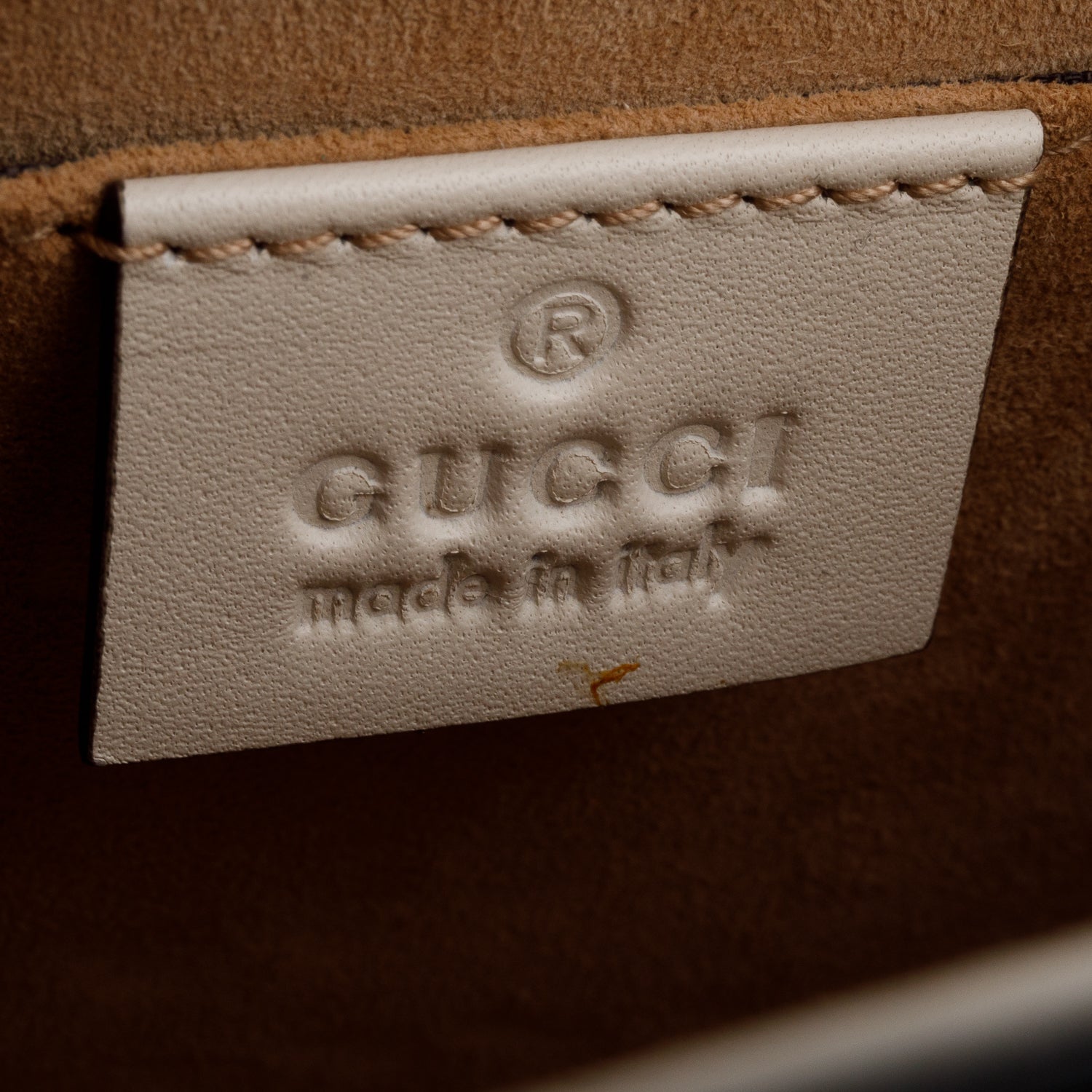 Gucci White Calfskin Embroidered Mini Sylvie Top Handle Bag w/ Strap