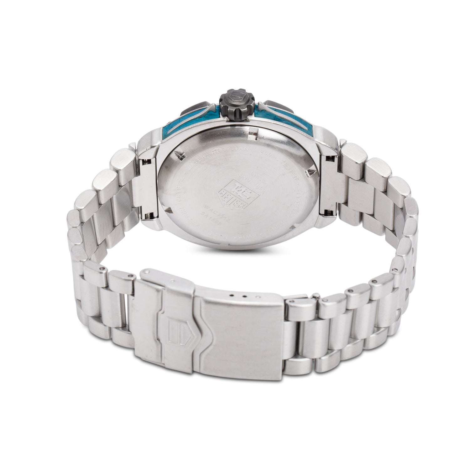 Tag Heuer Stainless Steel & Black Ceramic Formula 1 41 MM Quartz Watch Blue Dial WAC1112