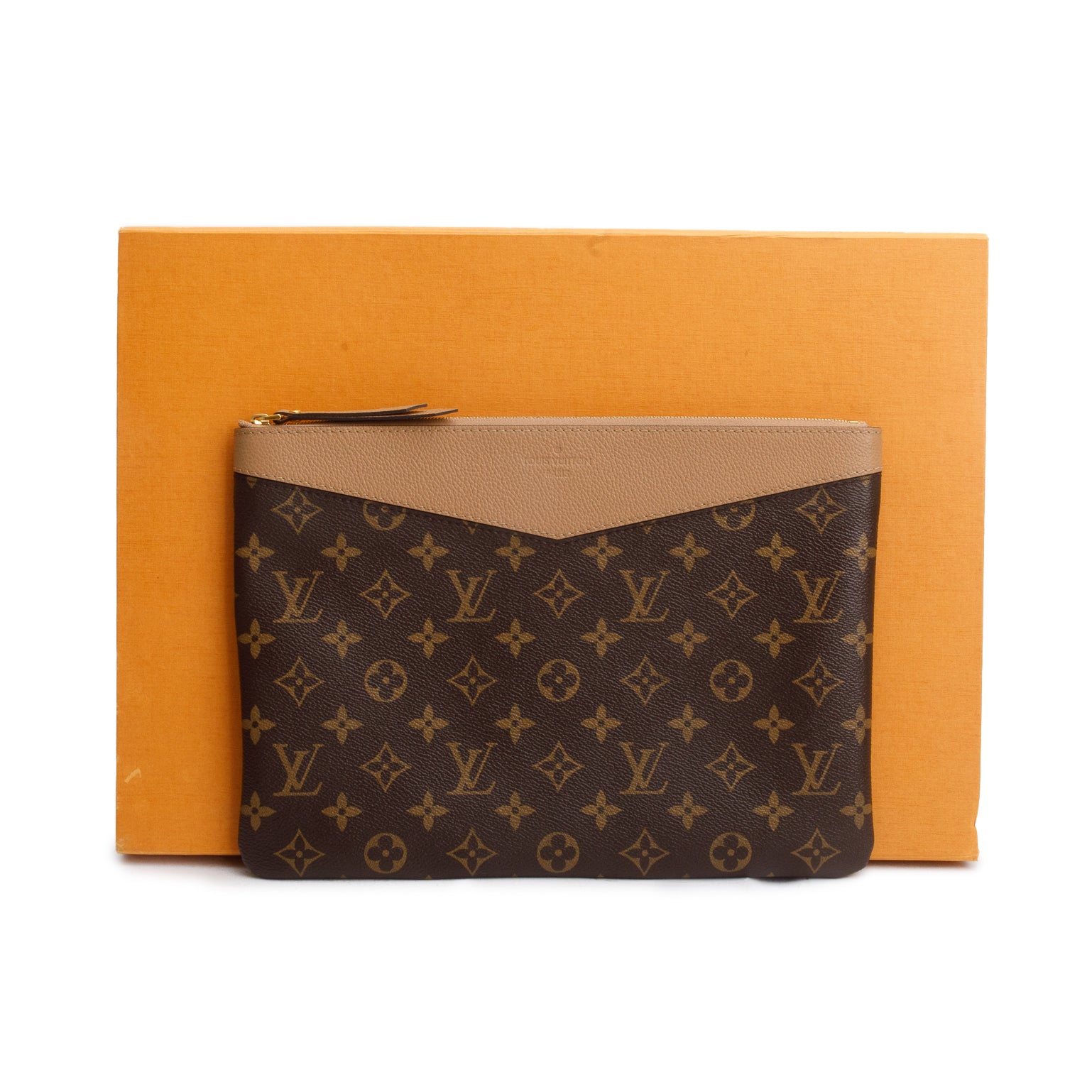 Louis Vuitton Brown Monogram Daily Pouch w/ Box & Receipt
