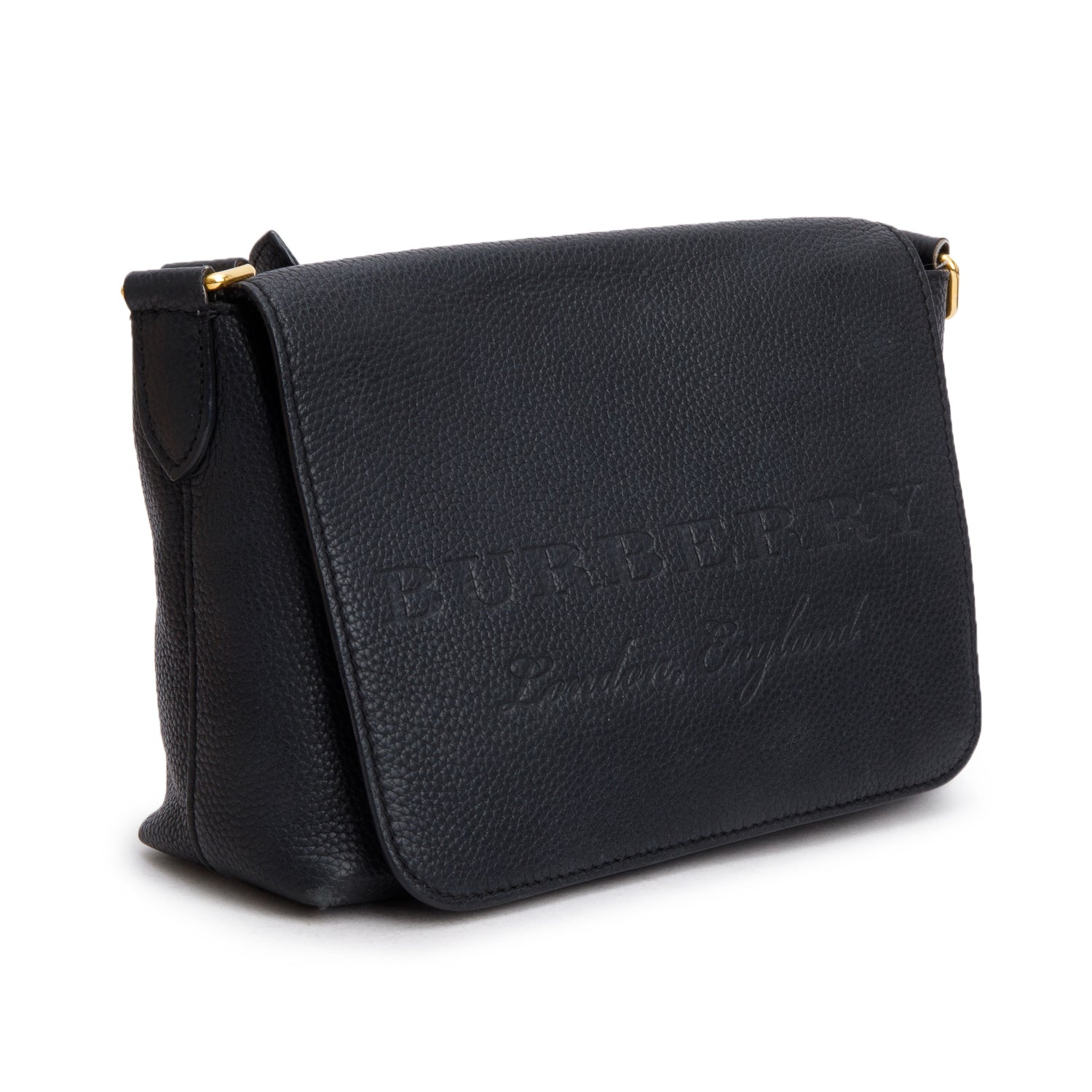 Burberry Black Calfskin Leather Small Burleigh Crossbody Bag