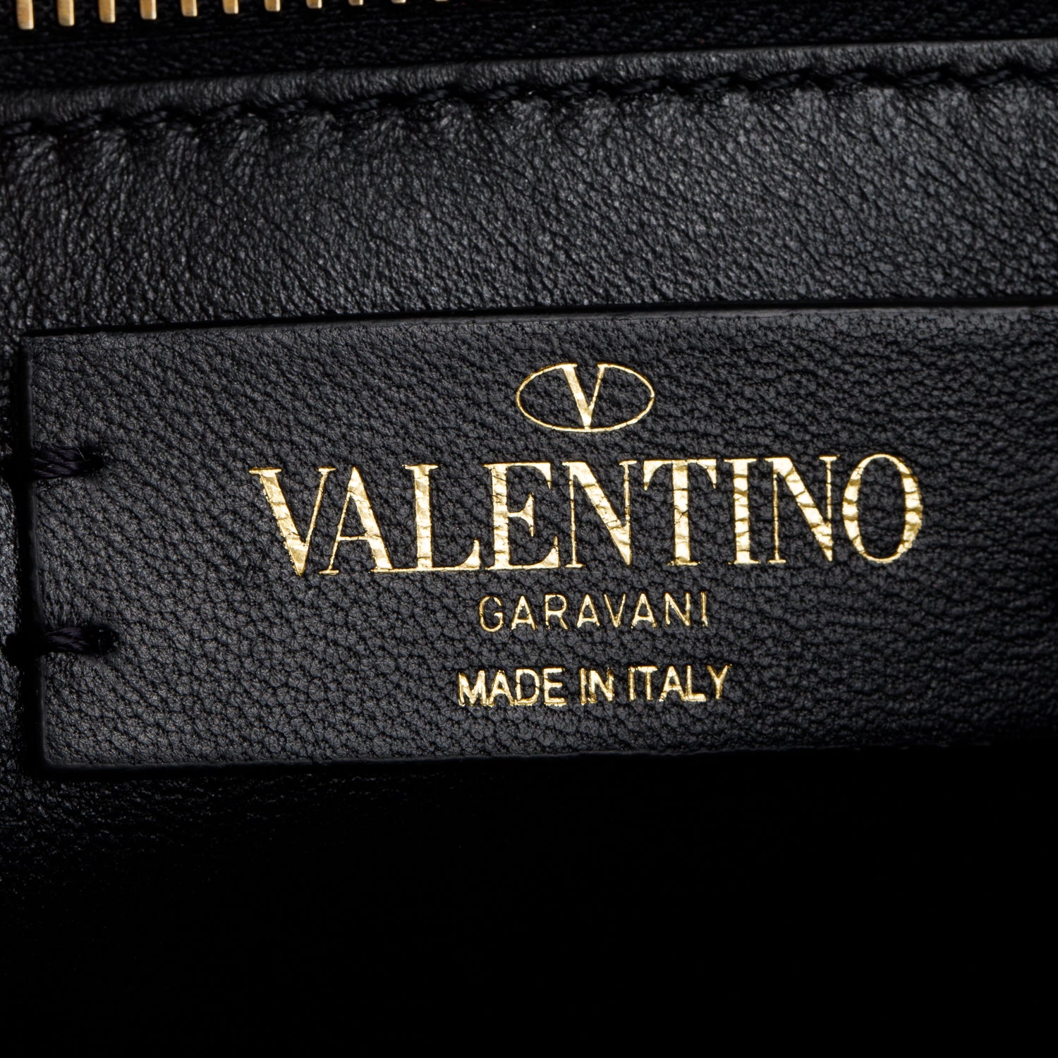 Valentino Black Nappa Medium Roman Stud Shoulder Bag