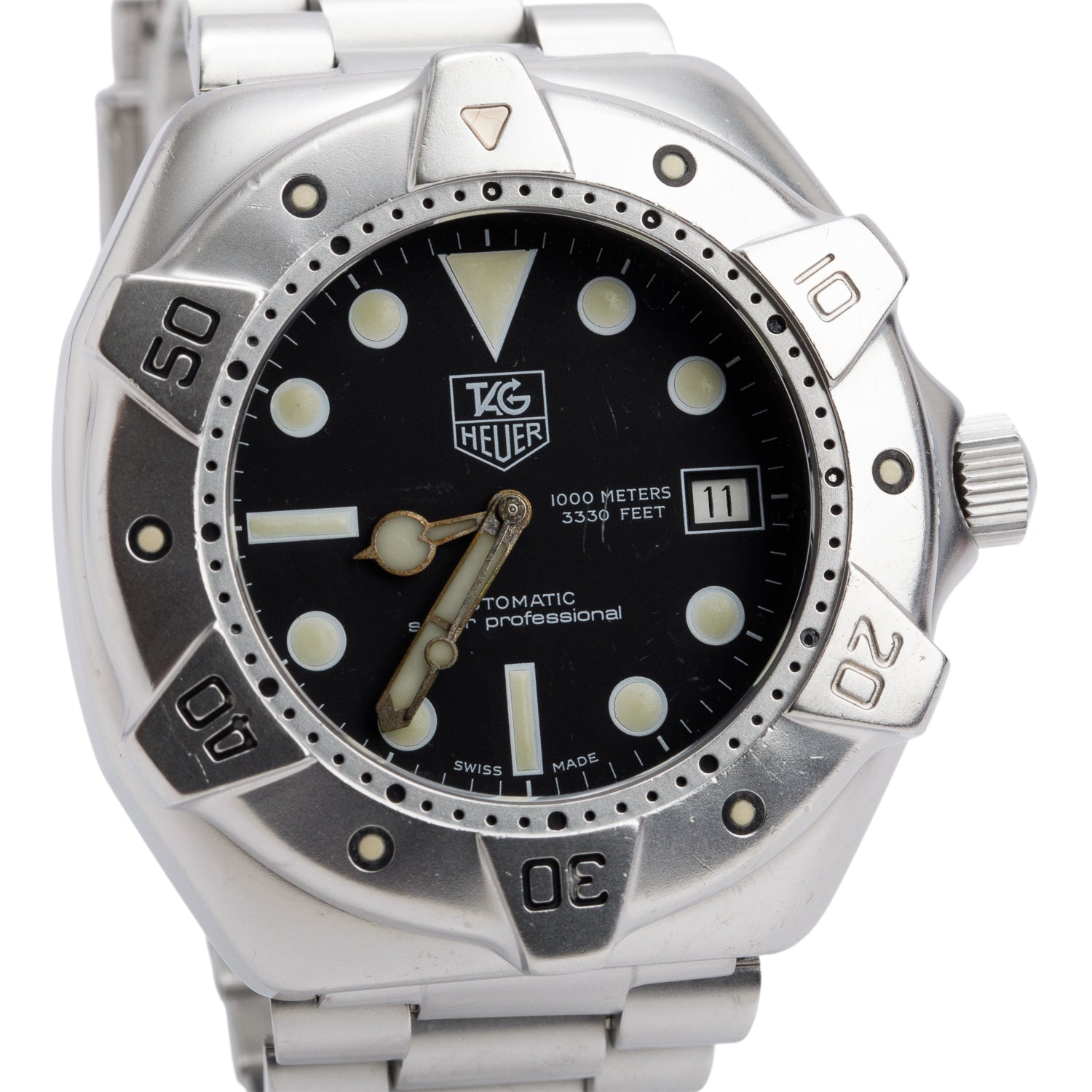 Tag Heuer Stainless Steel Super Professional 43 MM Automatic Watch Black Dial WS2110-3 w/ Box & Papers