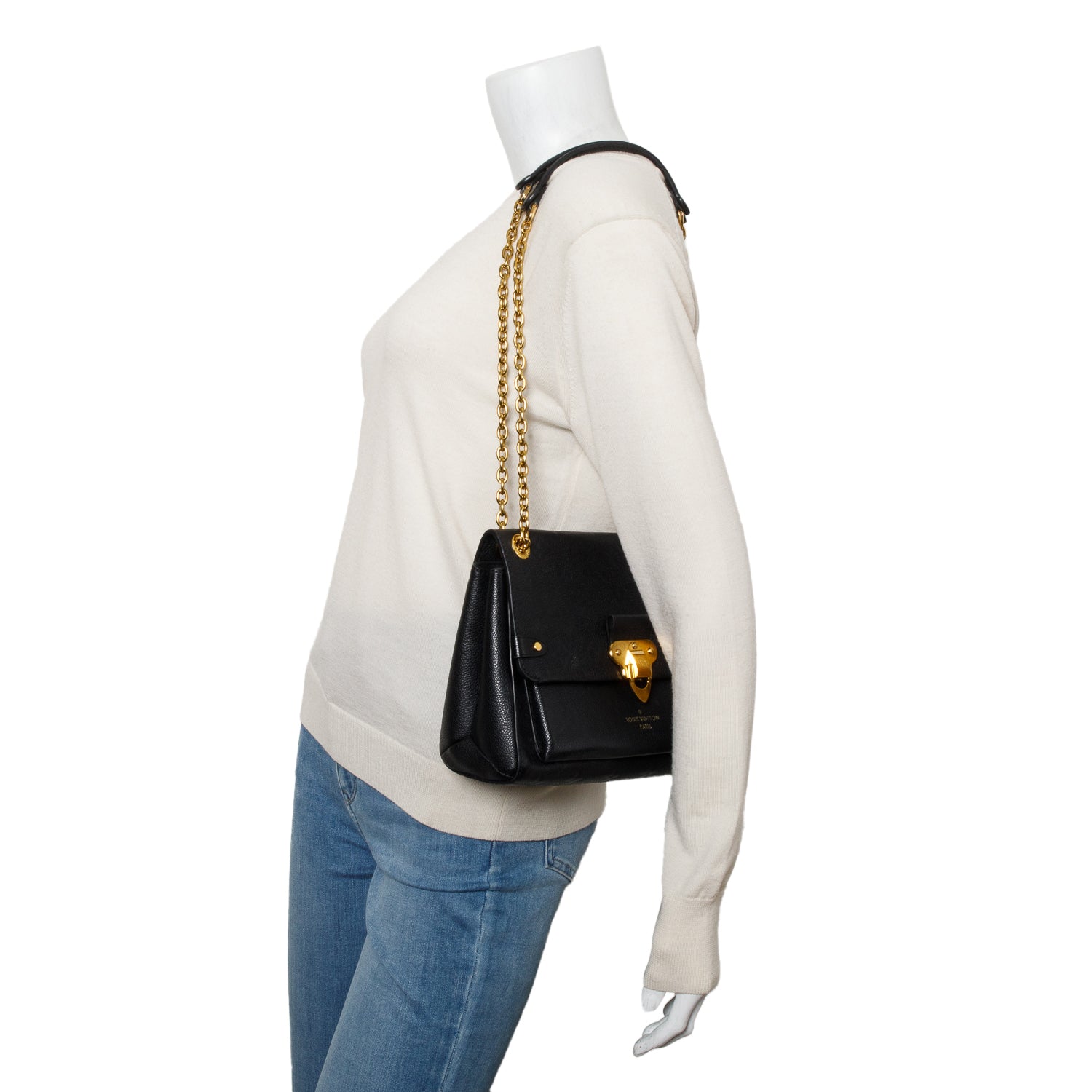Louis Vuitton Black Monogram Empreinte Leather Vavin PM w/ Box
