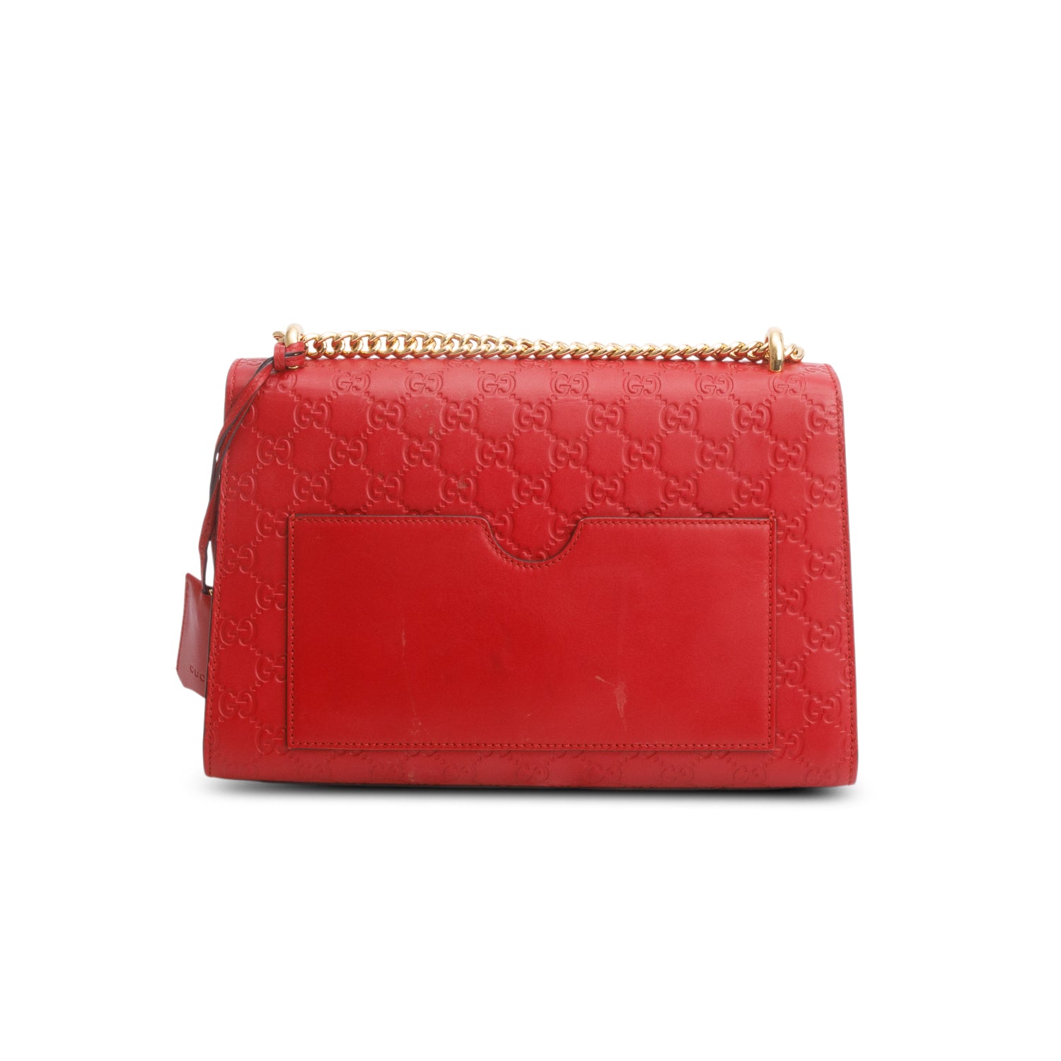 Gucci Red Guccissima Medium Padlock Shoulder Bag