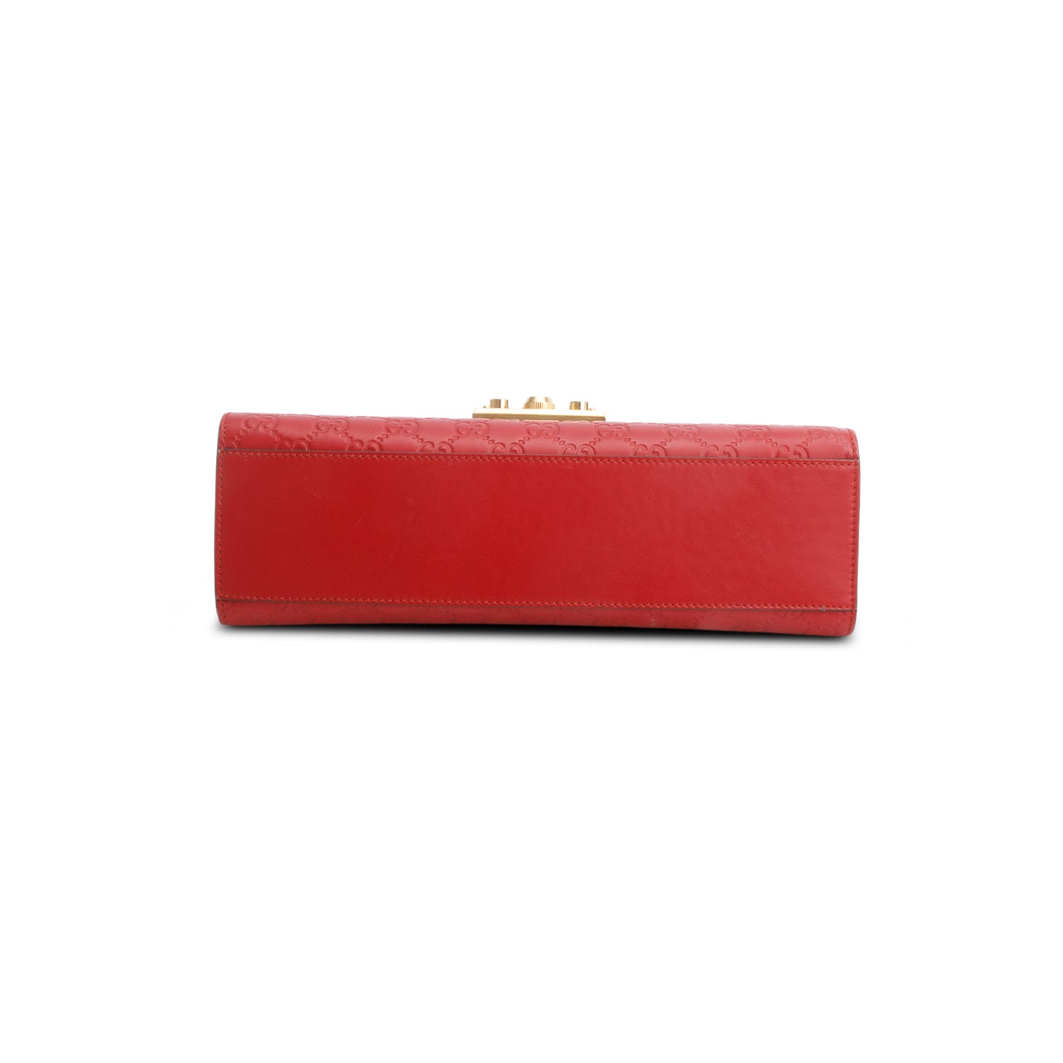 Gucci Red Guccissima Medium Padlock Shoulder Bag