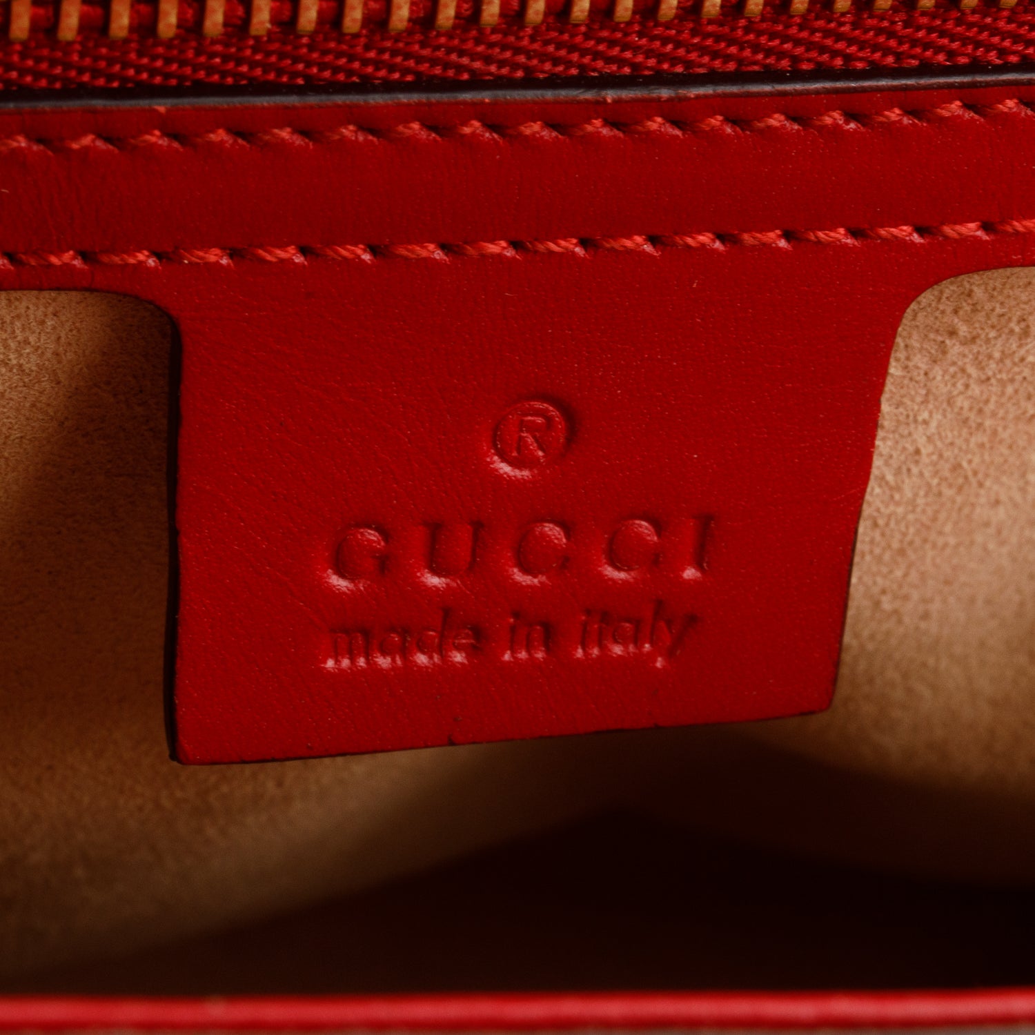 Gucci Red Guccissima Medium Padlock Shoulder Bag