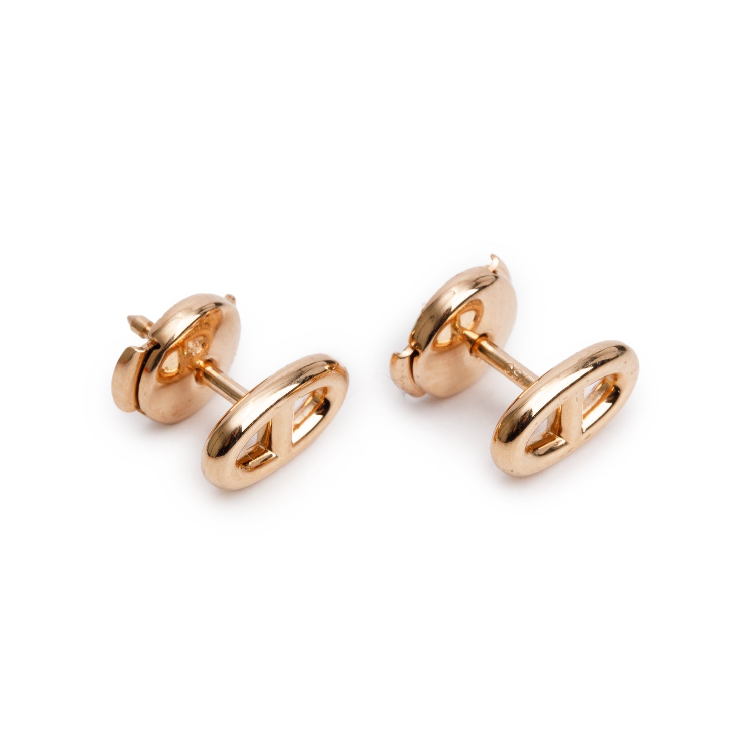 Hermes 18k Rose Gold Farandole Stud Earrings, Very Small Model w/ Box