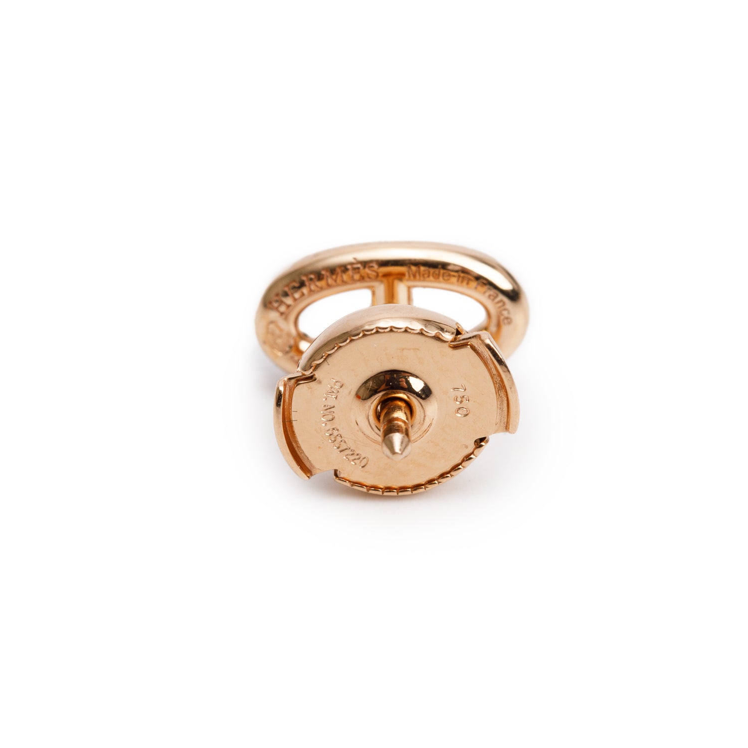 Hermes 18k Rose Gold Farandole Stud Earrings, Very Small Model w/ Box