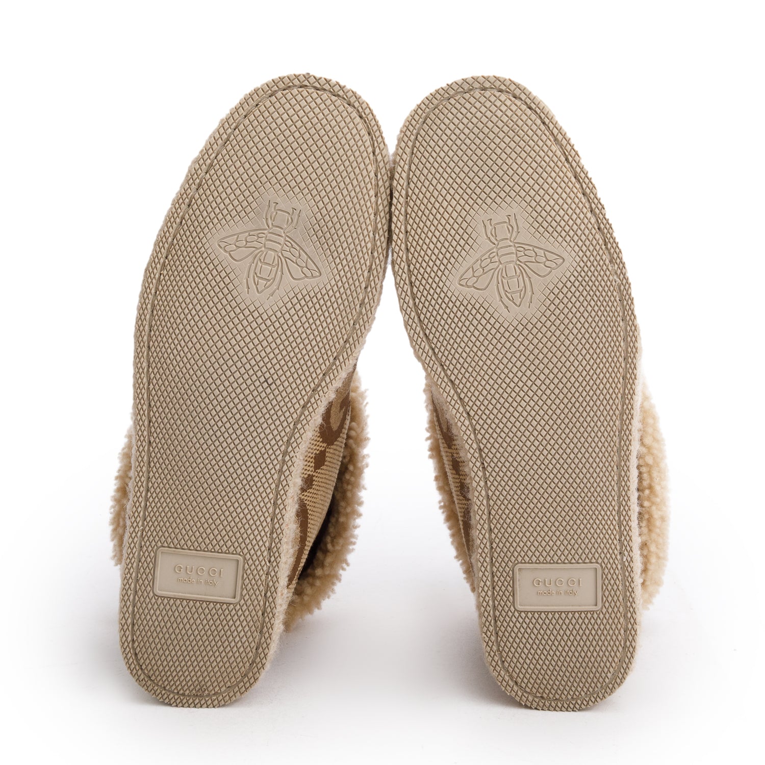 Gucci Beige Jumbo GG Wool Ankle Boots, Size 39 w/ Box