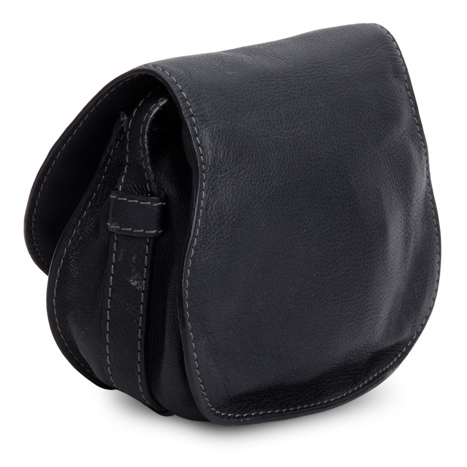 Chloe Black Calfskin Leather Small Marcie Crossbody Bag