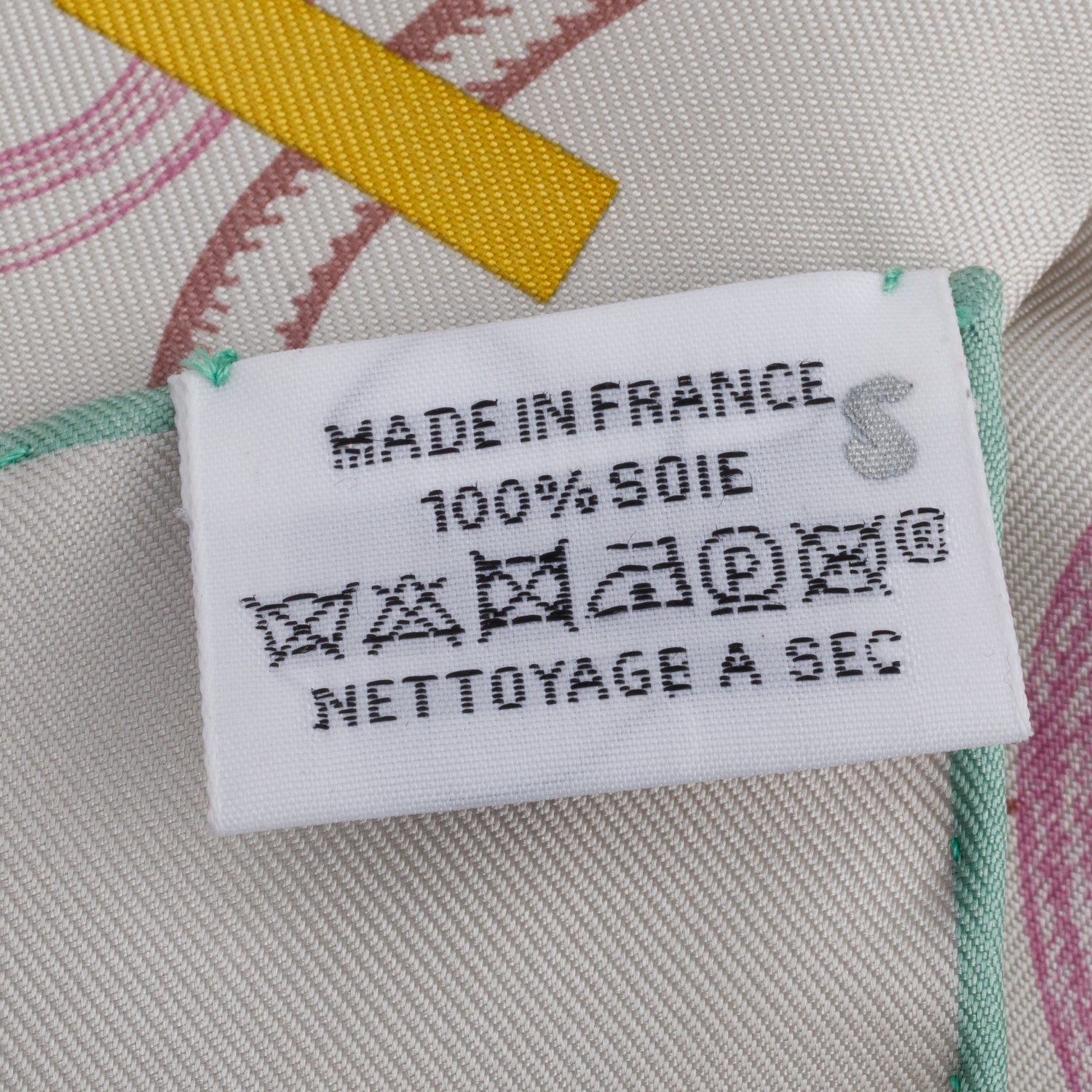 Hermes Grey Multicolor 'Do Re Boucles' Silk Scarf 90 w/ Box