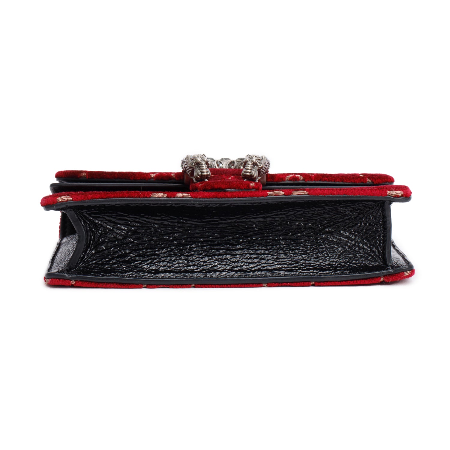 Gucci Red GG Embossed Velvet Dionysus Super Mini Bag
