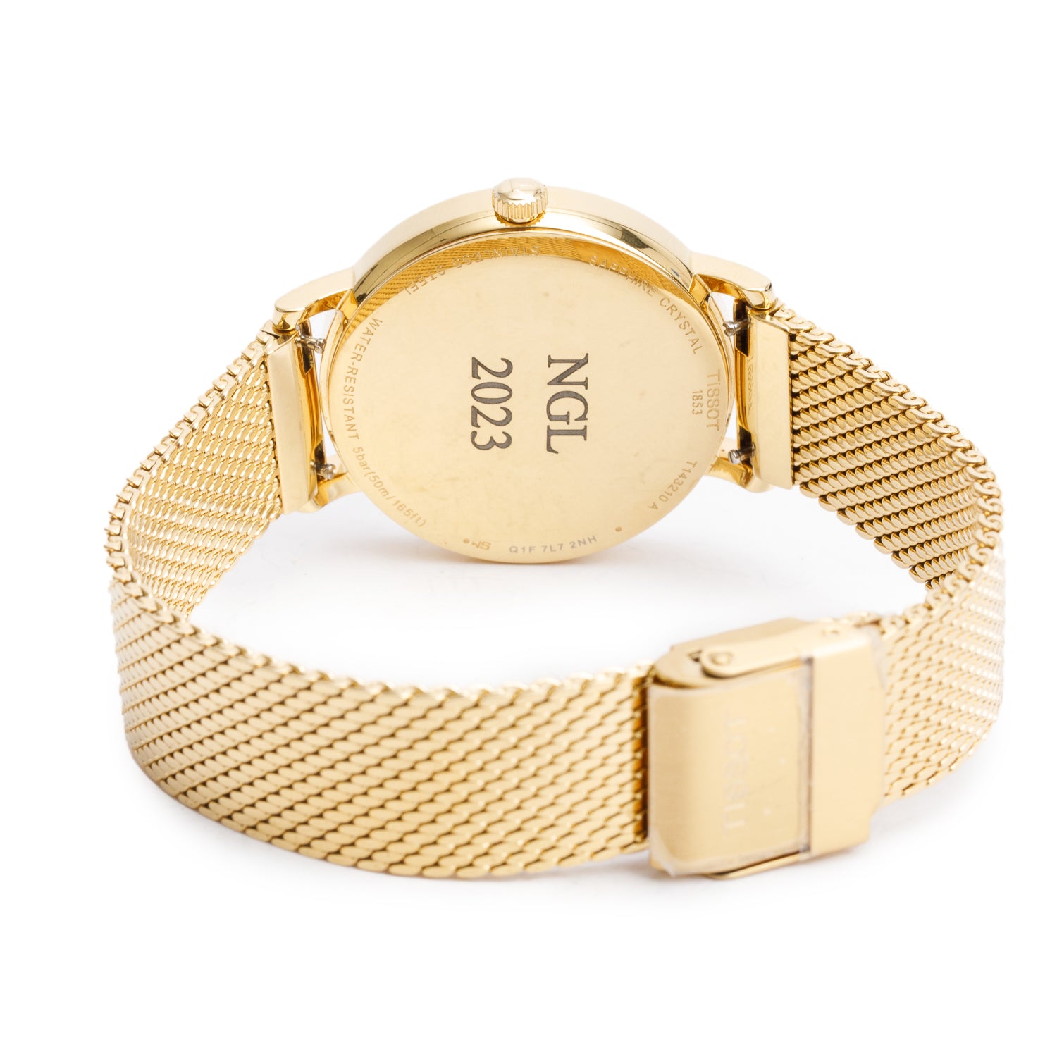 Tissot 2023 Gold Plated Stainless Steel Everytime Swissmatic 34 MM Quartz Watch w/ Box & Papers