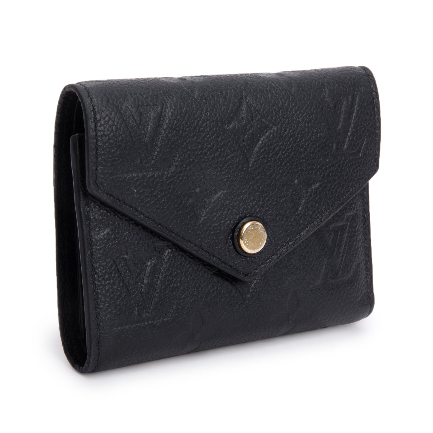 Louis Vuitton Black Monogram Empreinte Leather Victorine Wallet