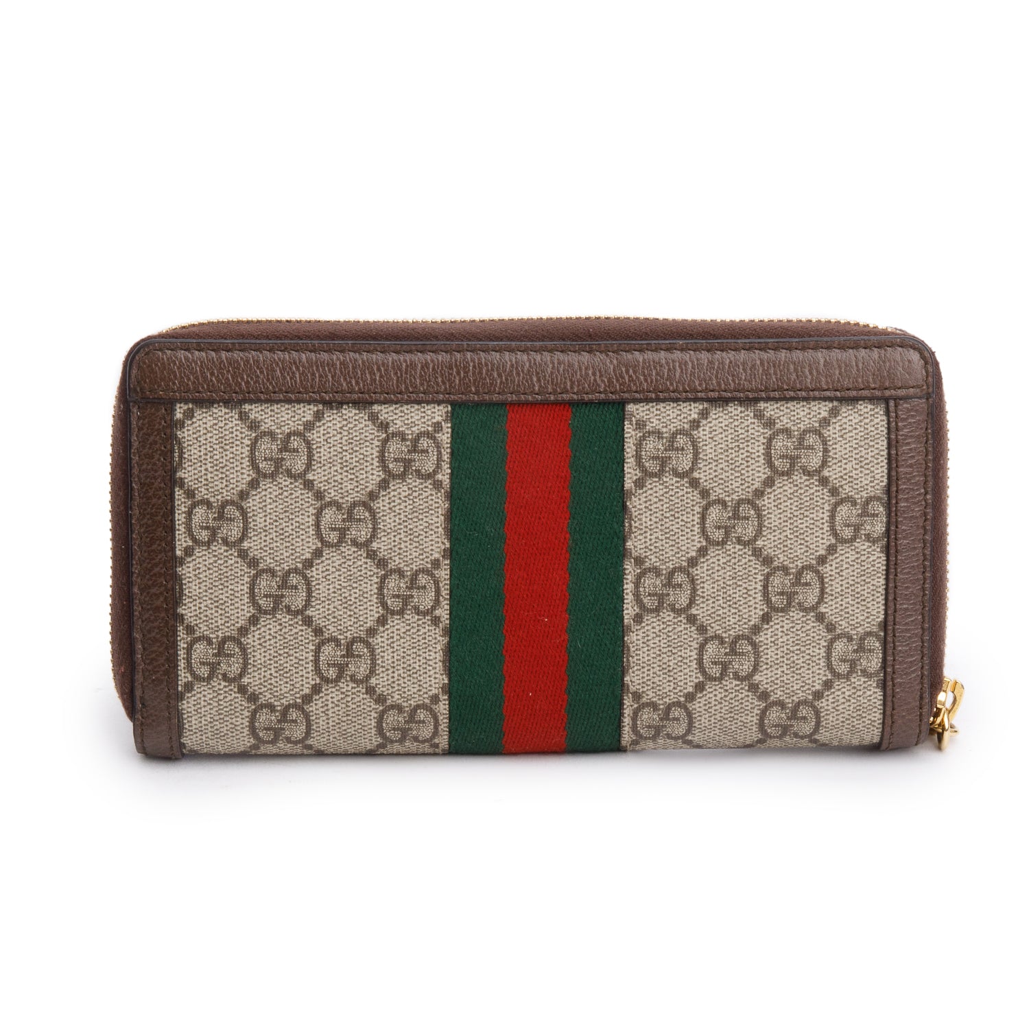 Gucci GG Supreme Web Ophidia Zip Around Wallet