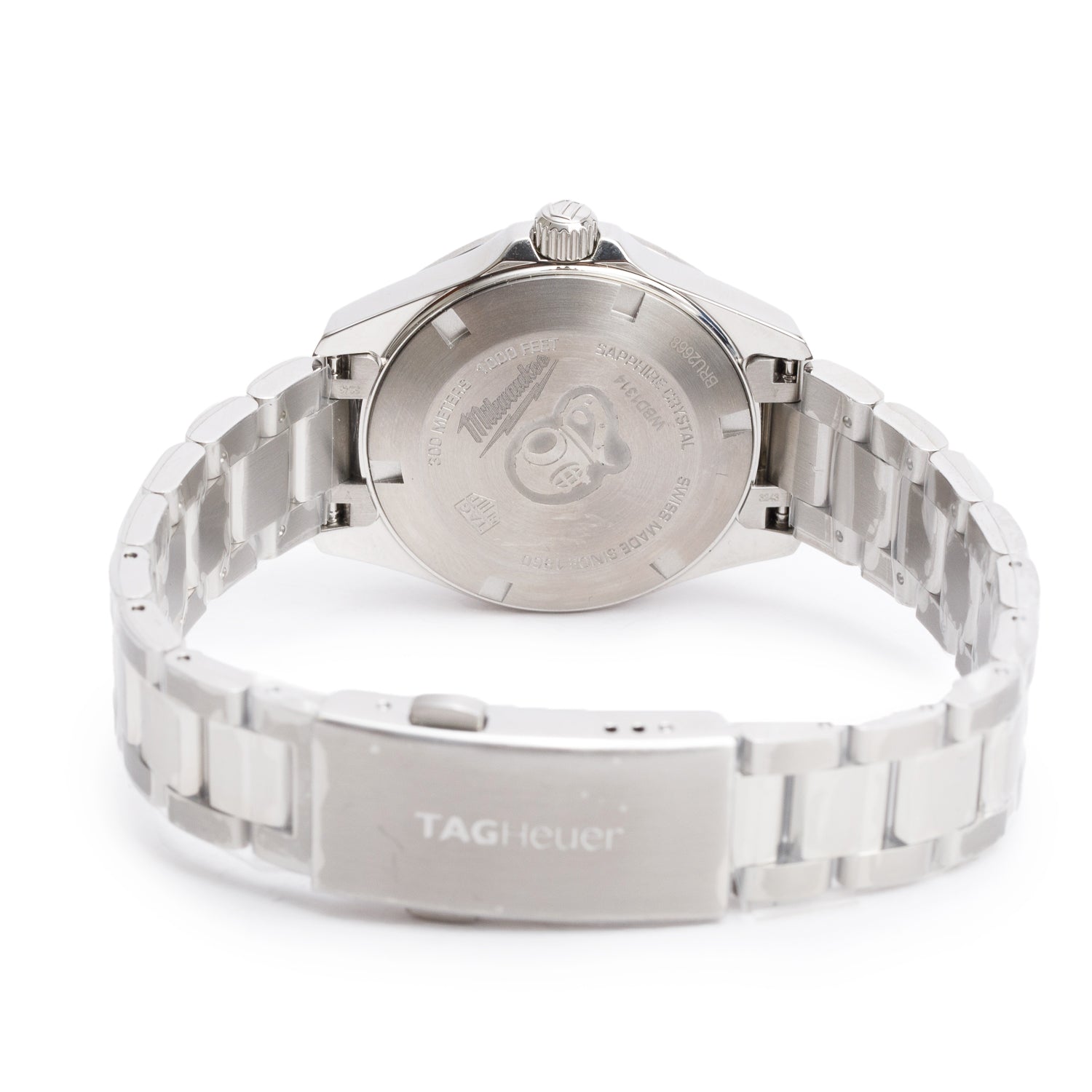 Tag Heuer Stainless Steel Aquaracer 34 MM Quartz Watch Mother of Pearl Diamond Dial WBD1314 w/ Box & Papers