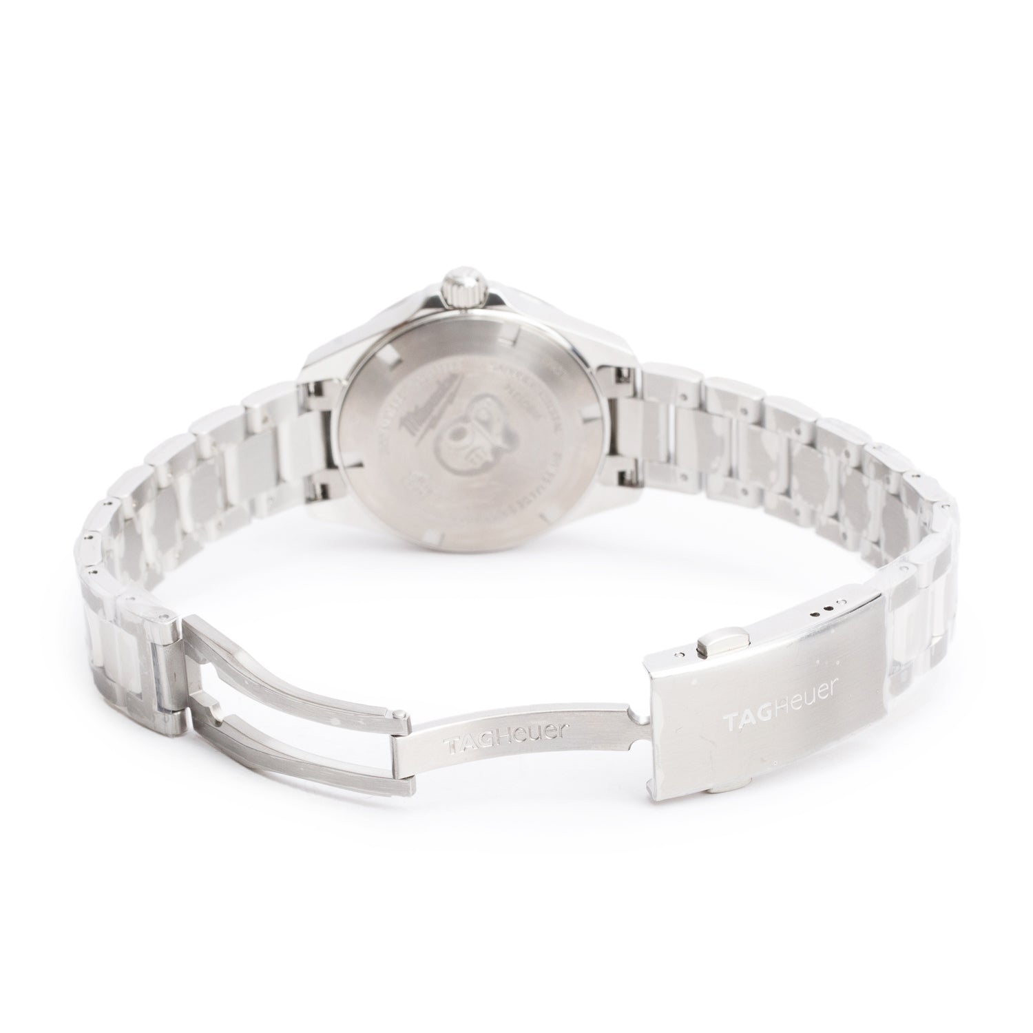 Tag Heuer Stainless Steel Aquaracer 34 MM Quartz Watch Mother of Pearl Diamond Dial WBD1314 w/ Box & Papers