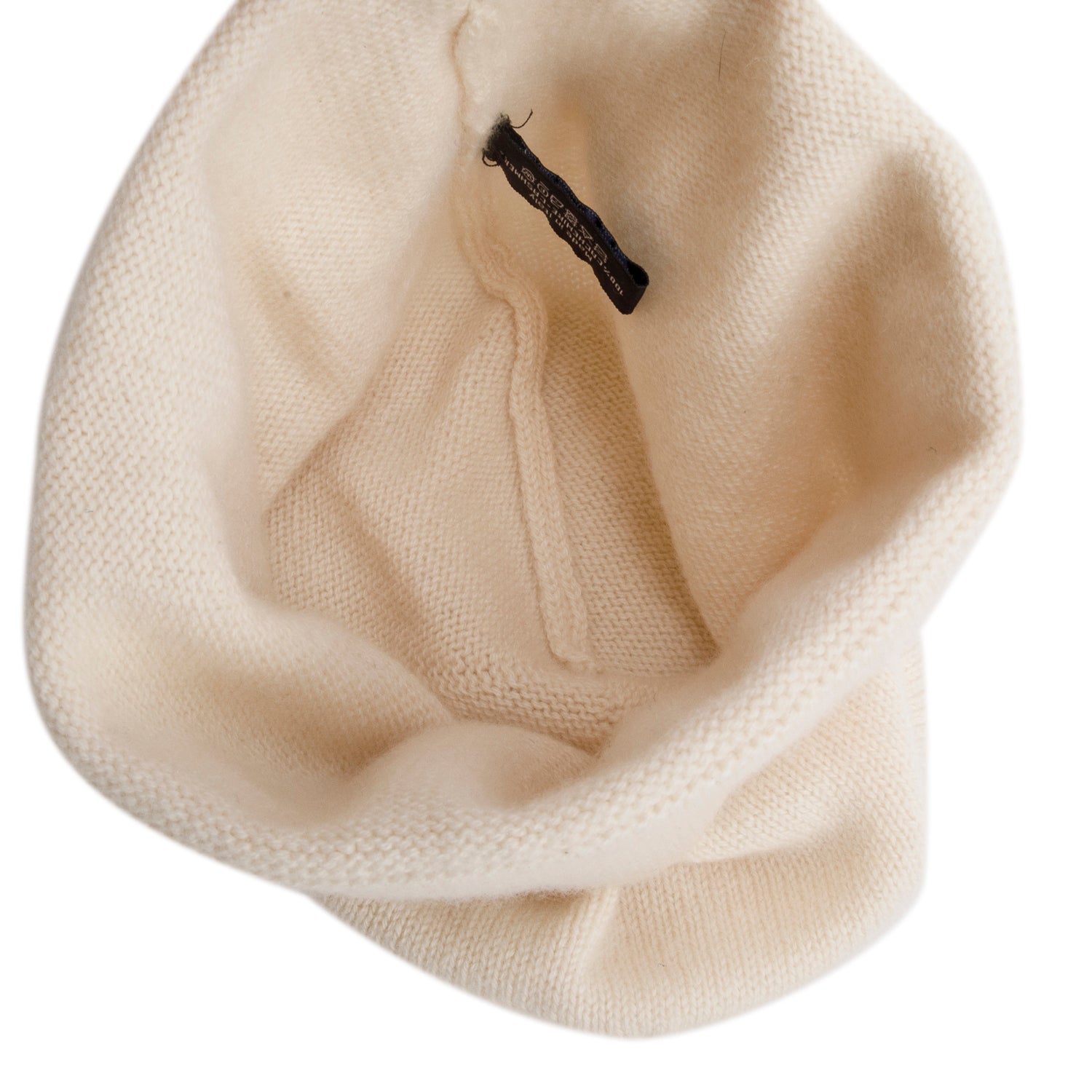 Chanel Cream Cashmere Gold CC Logo Beanie