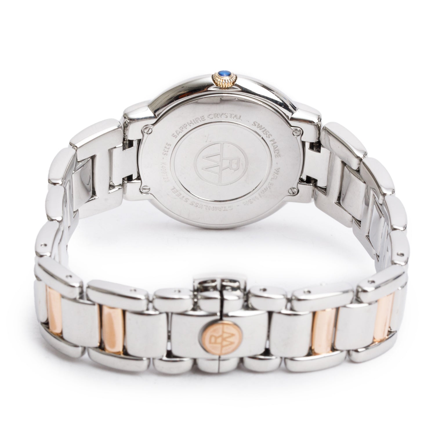 Raymond Weil Stainless Steel & Rose Gold PVD Jasmine 35 MM Quartz Watch Silver Dial 5235 w/ Box