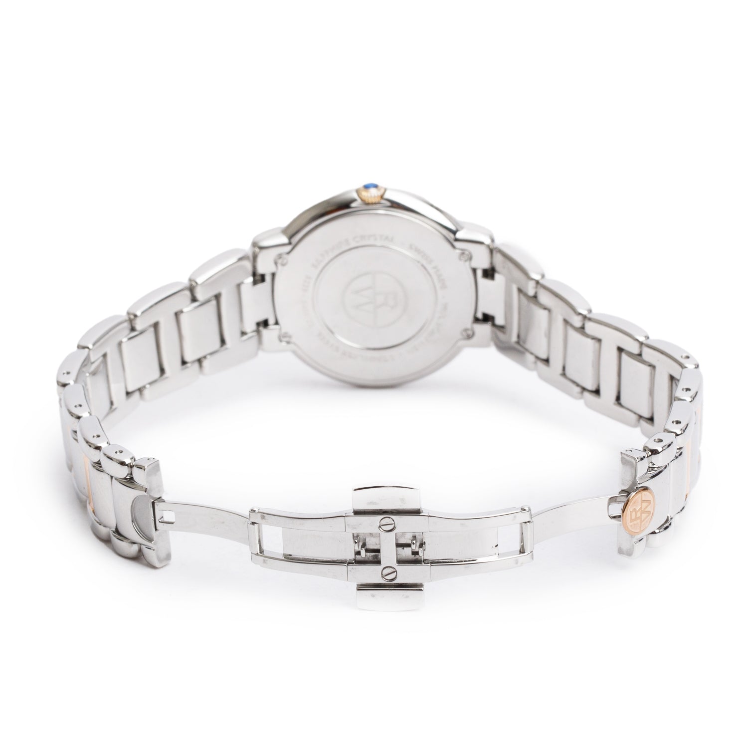 Raymond Weil Stainless Steel & Rose Gold PVD Jasmine 35 MM Quartz Watch Silver Dial 5235 w/ Box