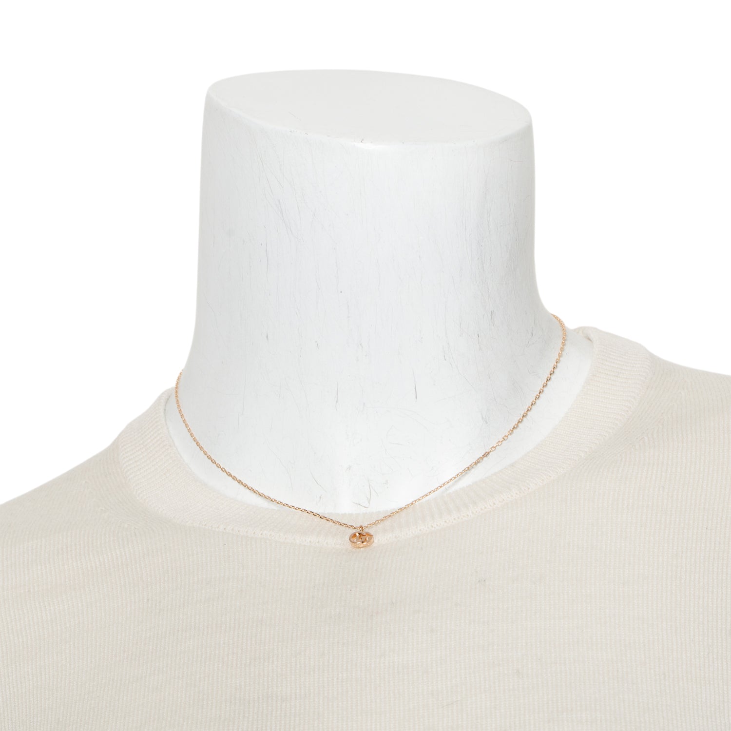 Gucci 18k Rose Gold Mini Interlocking G Pendant Necklace