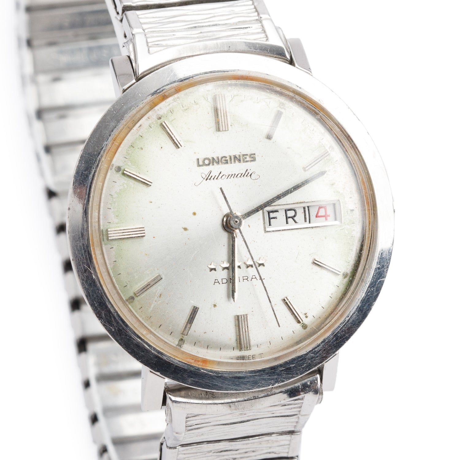 Longines Vintage Stainless Steel Admiral Five Star 34 MM Automatic Watch